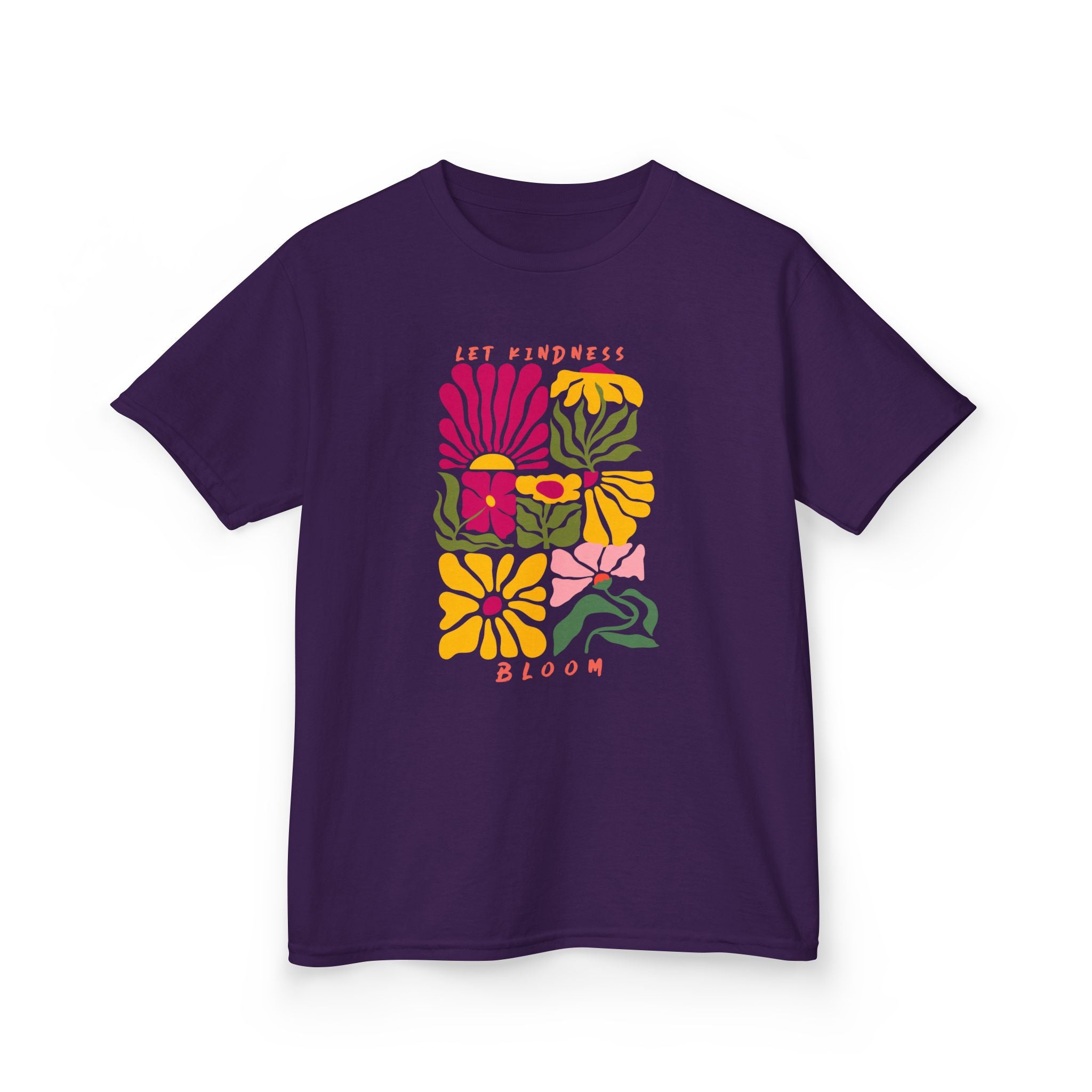Kids T-Shirt — Let Kindness Bloom Floral Graphic Tee