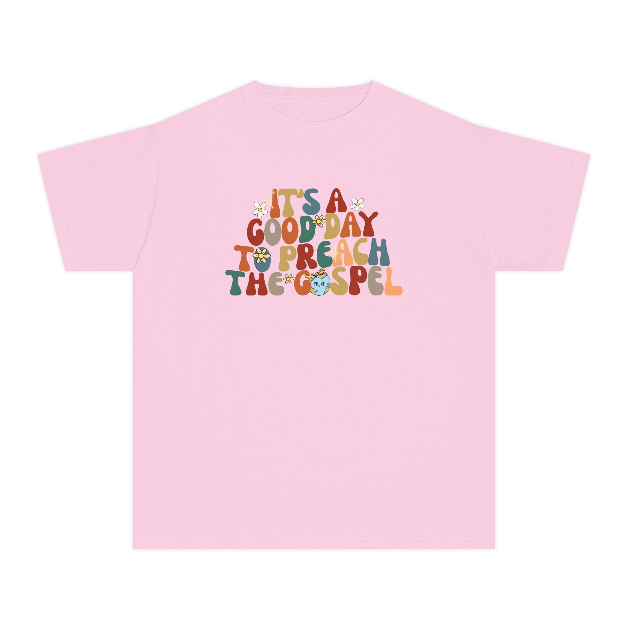 Youth Tee — "It's a Good Day to Preach the Gospel" Retro Faith Shirt