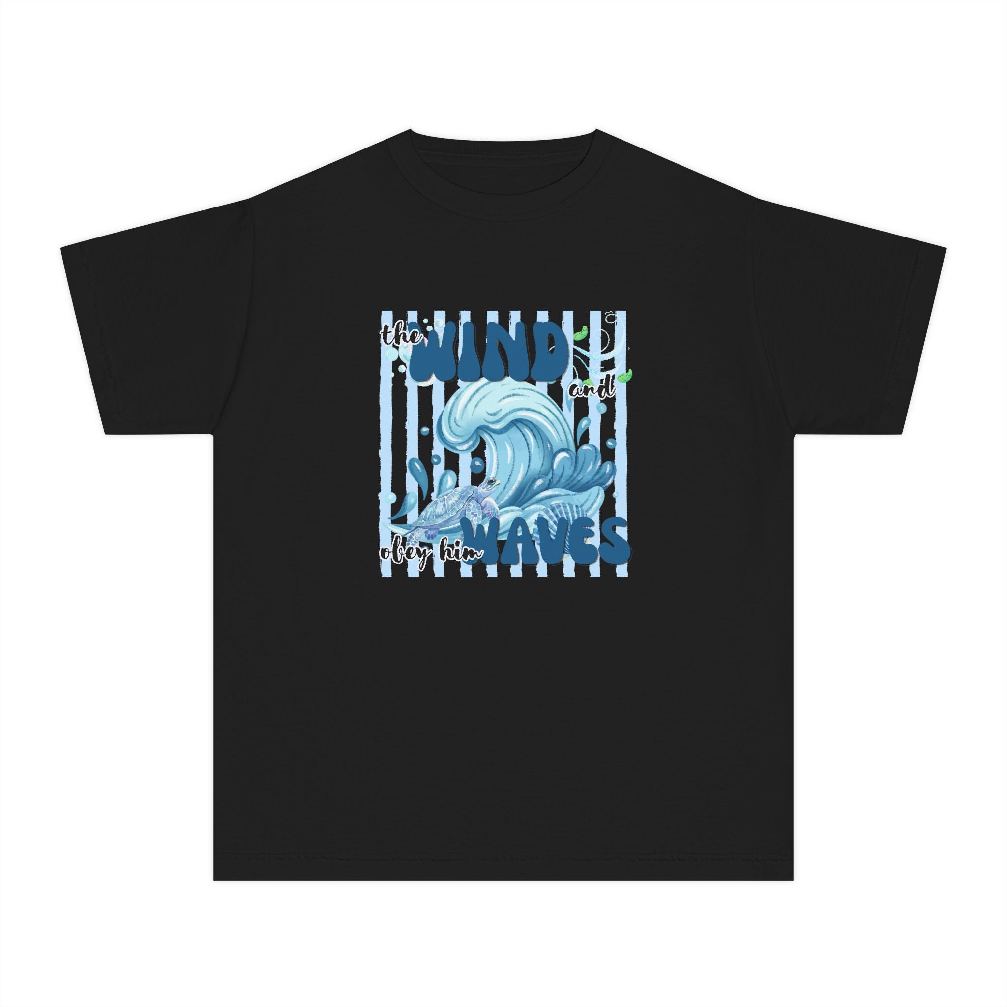 Youth Tee — "The Wind and Waves" Surf Wave Graphic Tee