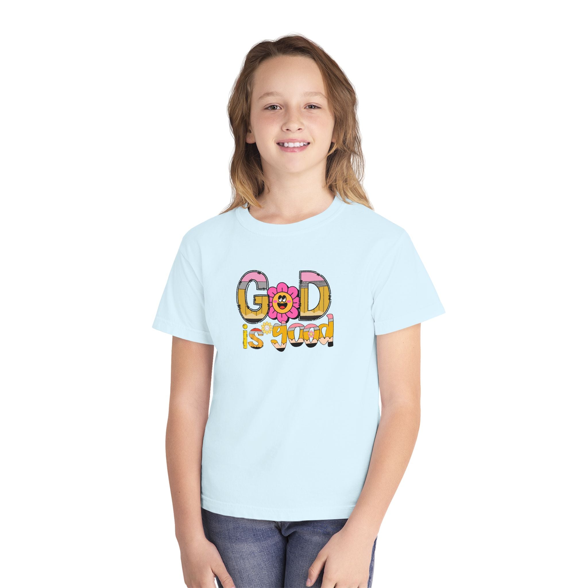 Youth Tee — "Good Is Good" Retro alphabet Graphic