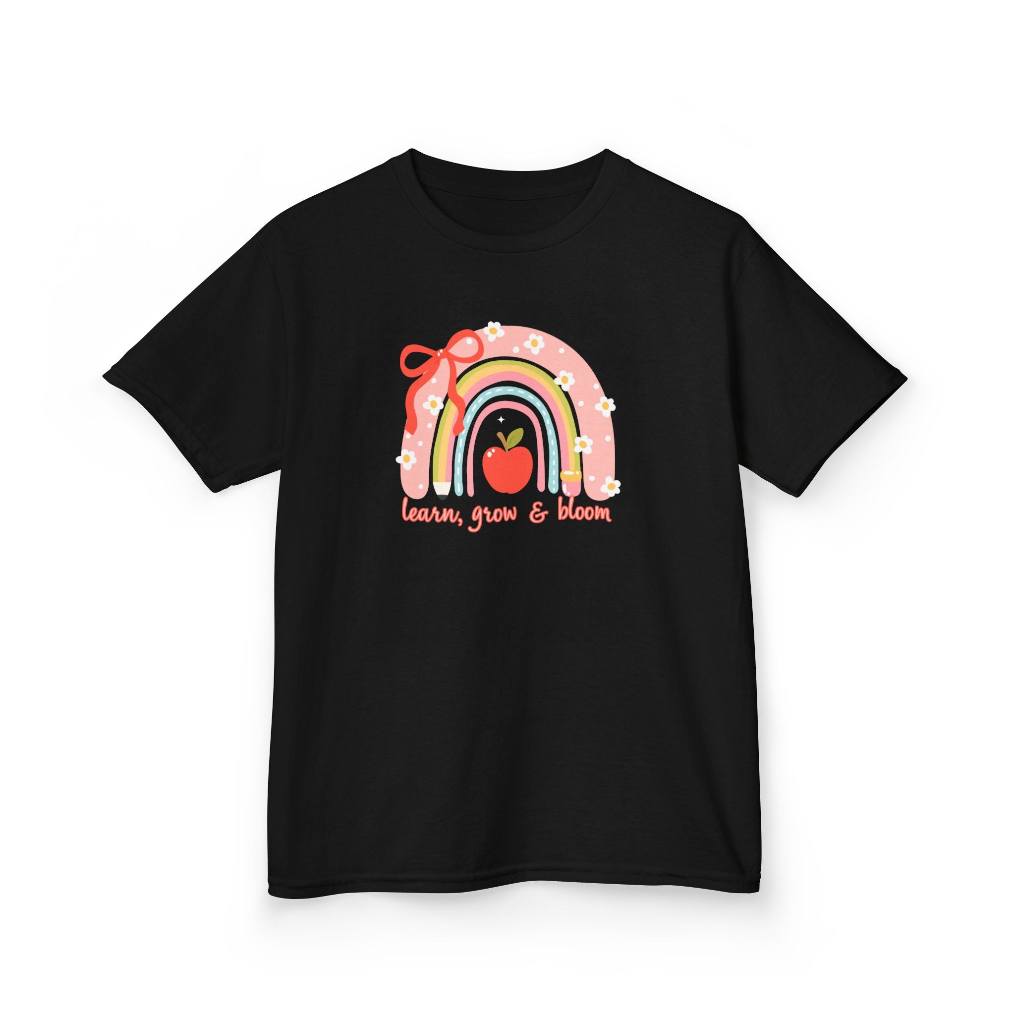 Kids Tee — "Learn, Grow & Bloom"