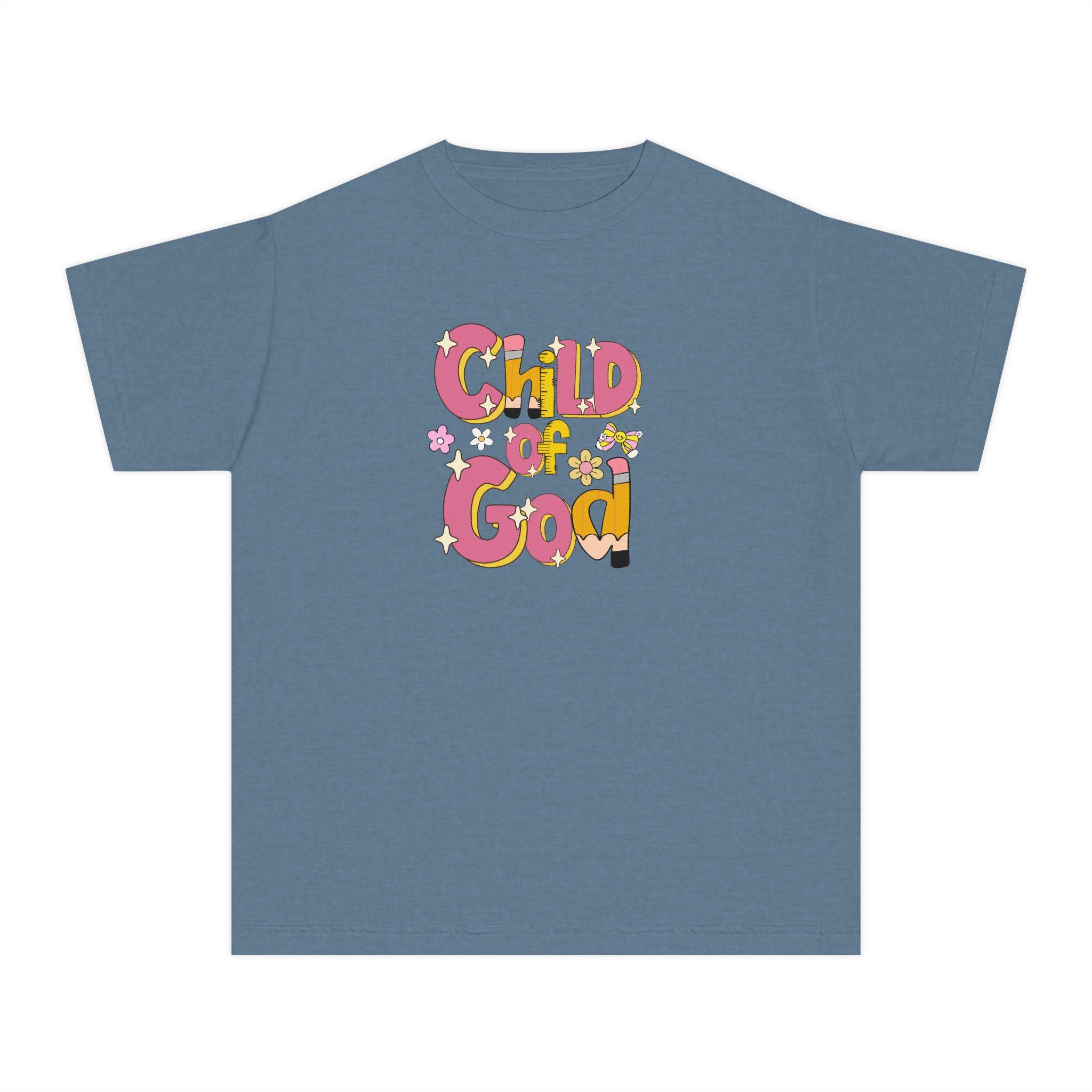 Child of God Youth Tee — Cute Floral Faith T-Shirt
