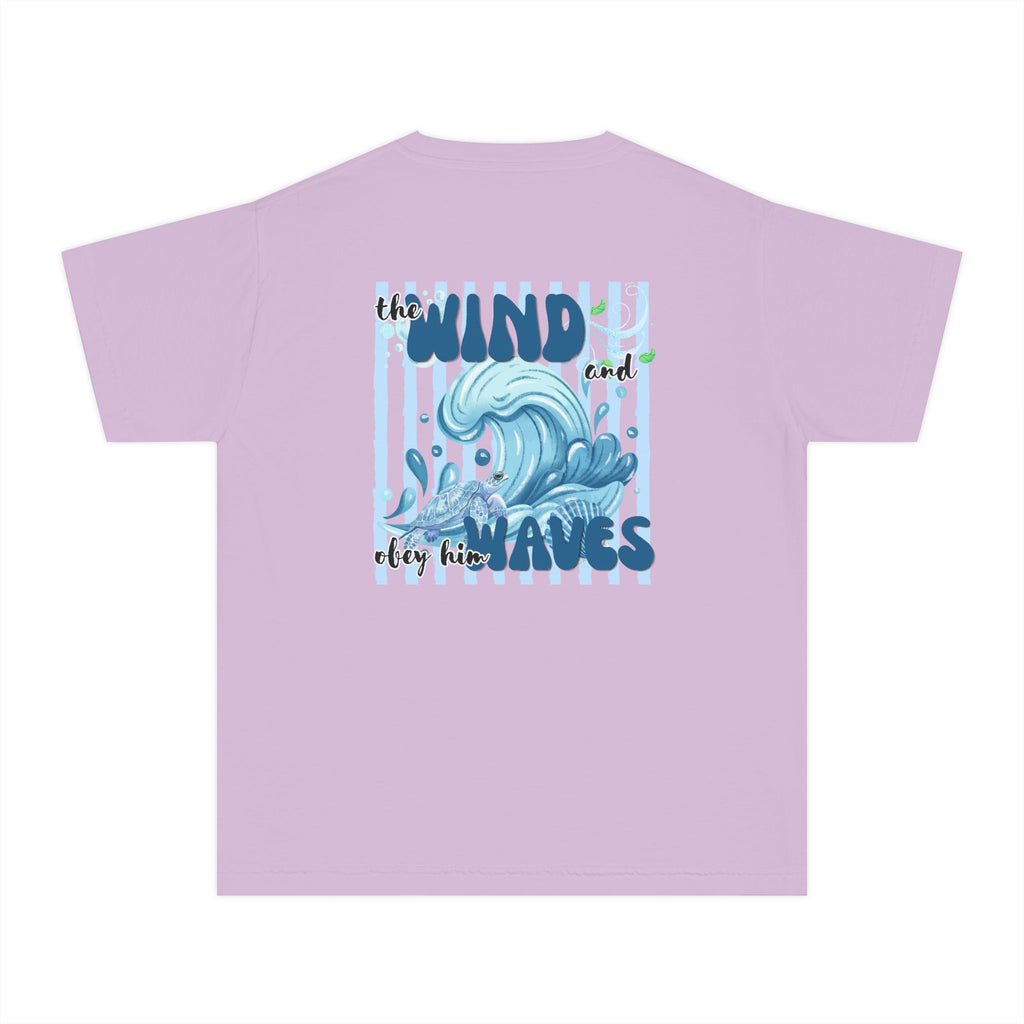 Youth Tee — "The Wind and Waves" Surf Wave Graphic Shirt