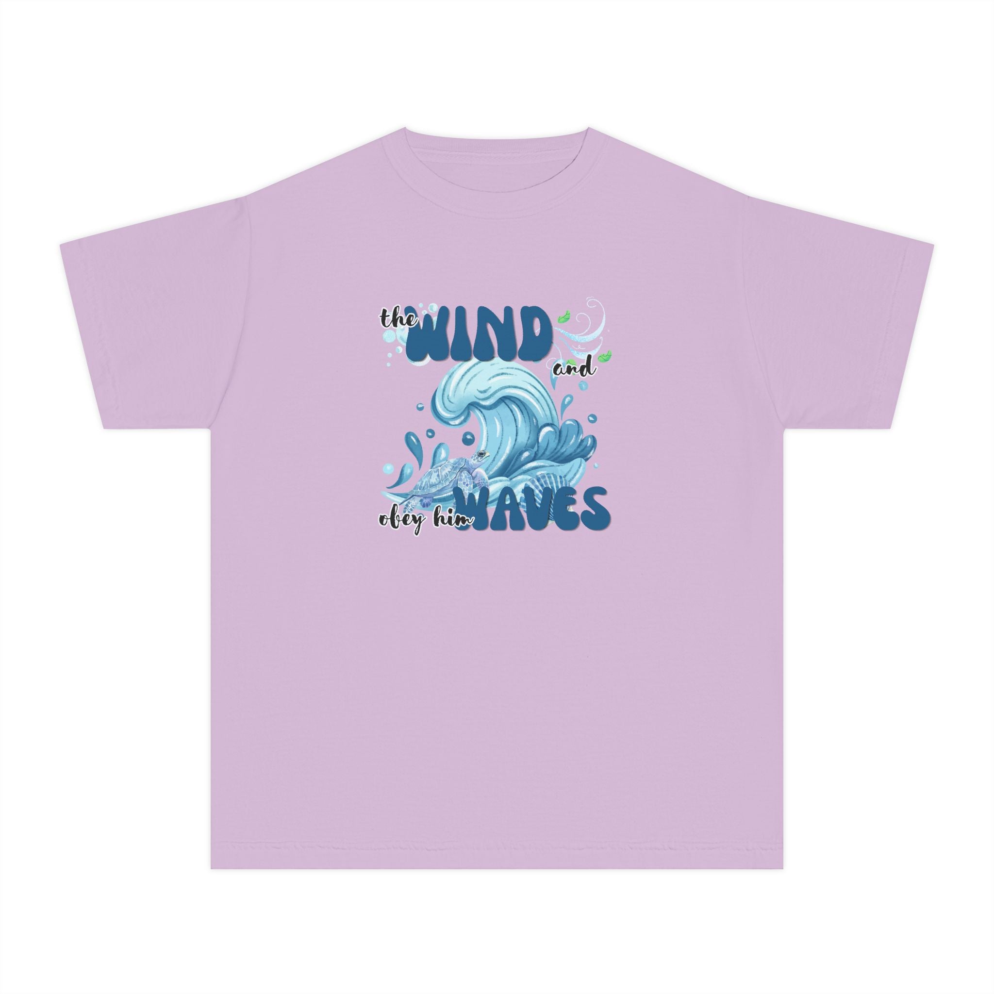 Youth Tee — "The Wind and Waves" Surf Wave Graphic Shirt