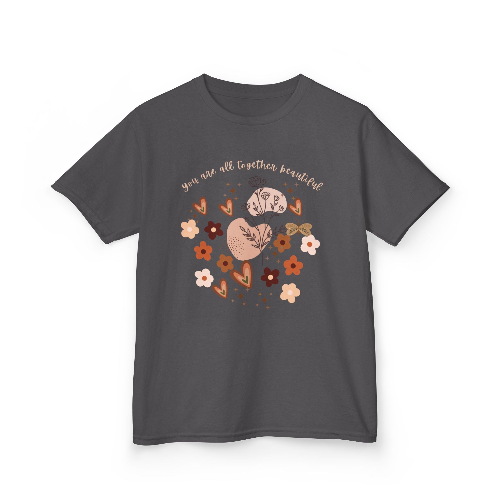 Kids Tee — "You Are All Together Beautiful" Floral Boho Design