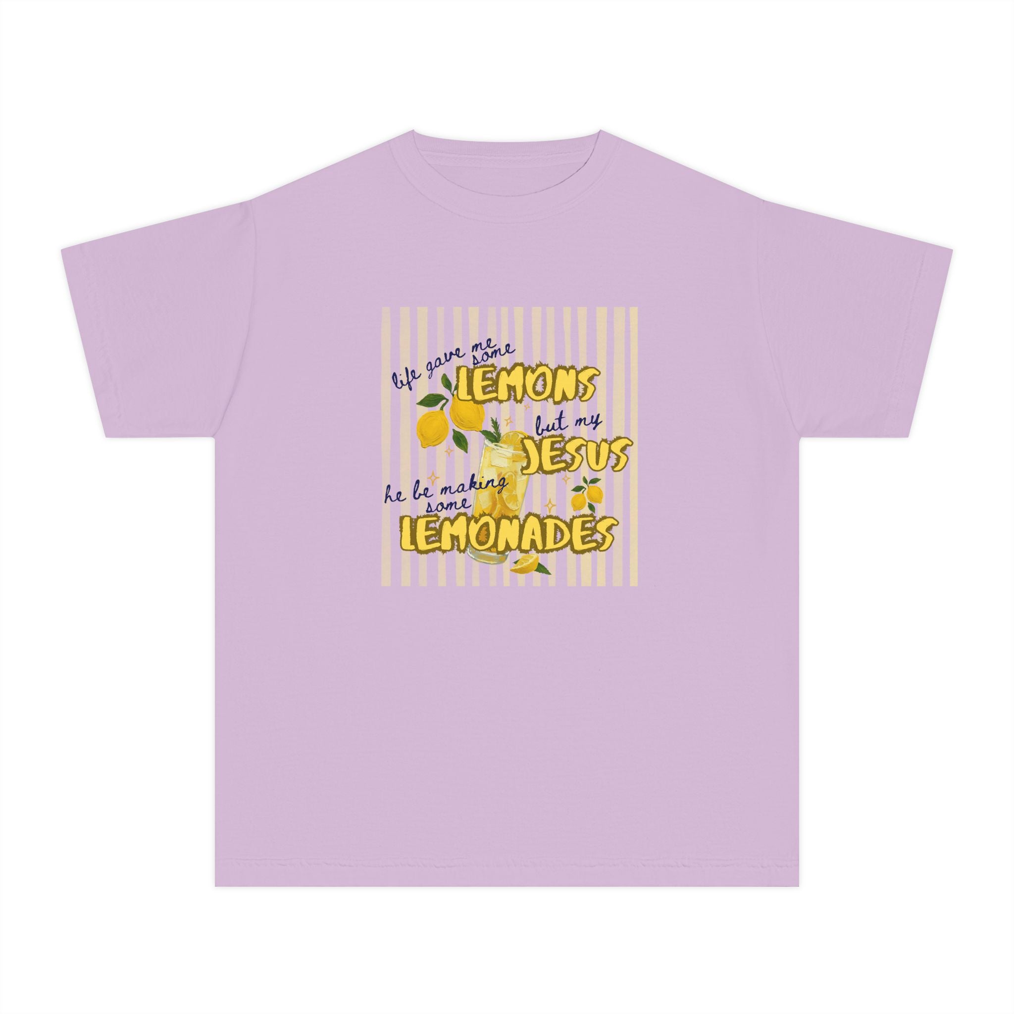 Youth Lemonade Tee – “When Life Gives Lemons Let Us Be Makers of Lemonade” Christian Kids T‑Shirt