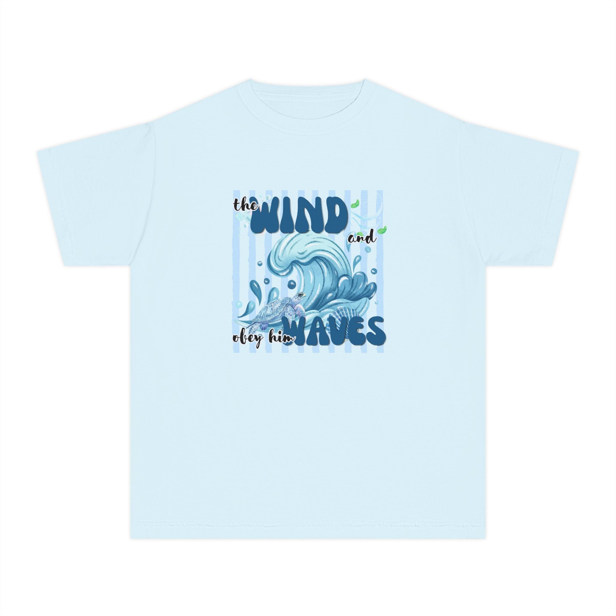 Youth Tee — "The Wind and Waves" Surf Wave Graphic Tee