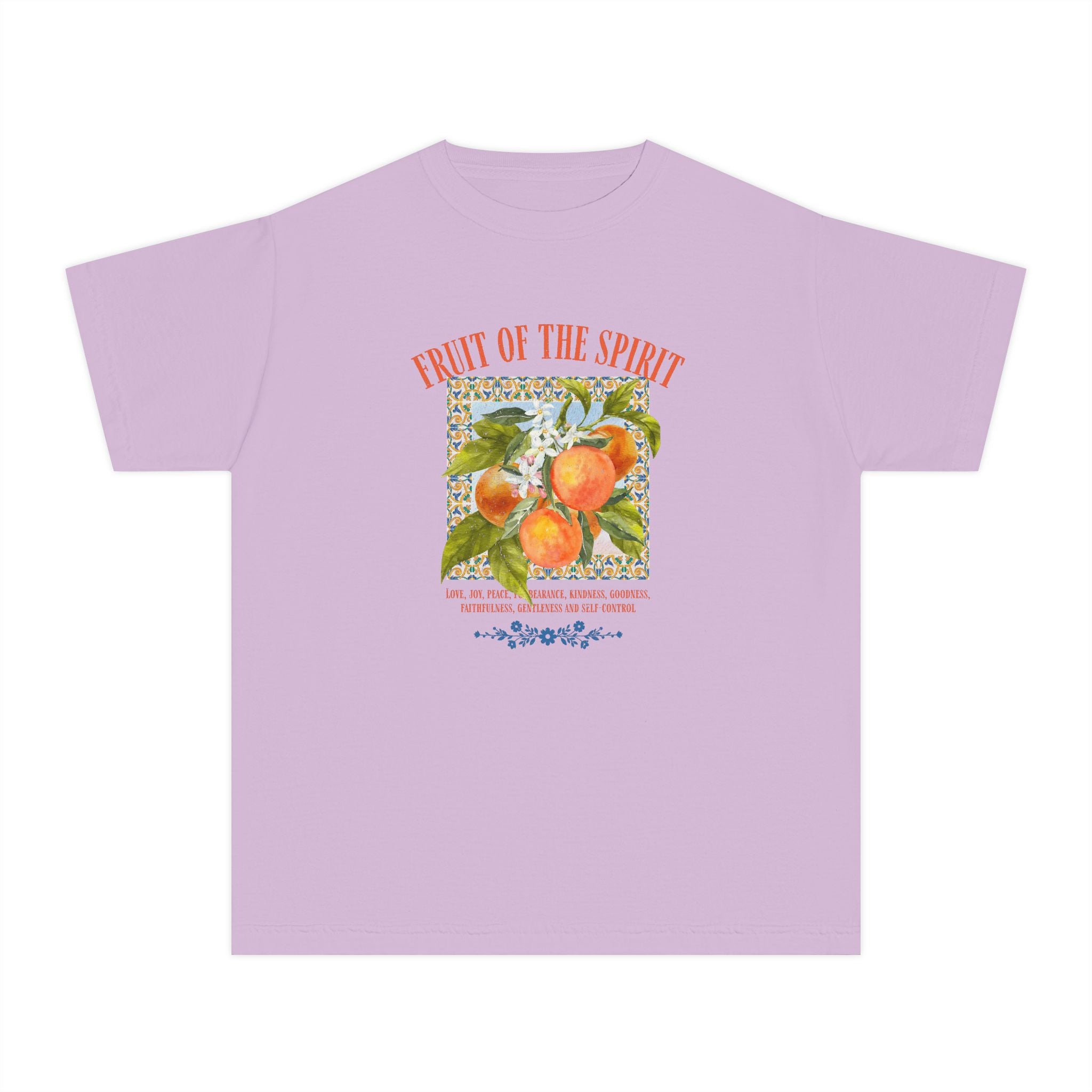 Youth Tee - "Fruit of the Spirit" Peach Graphic