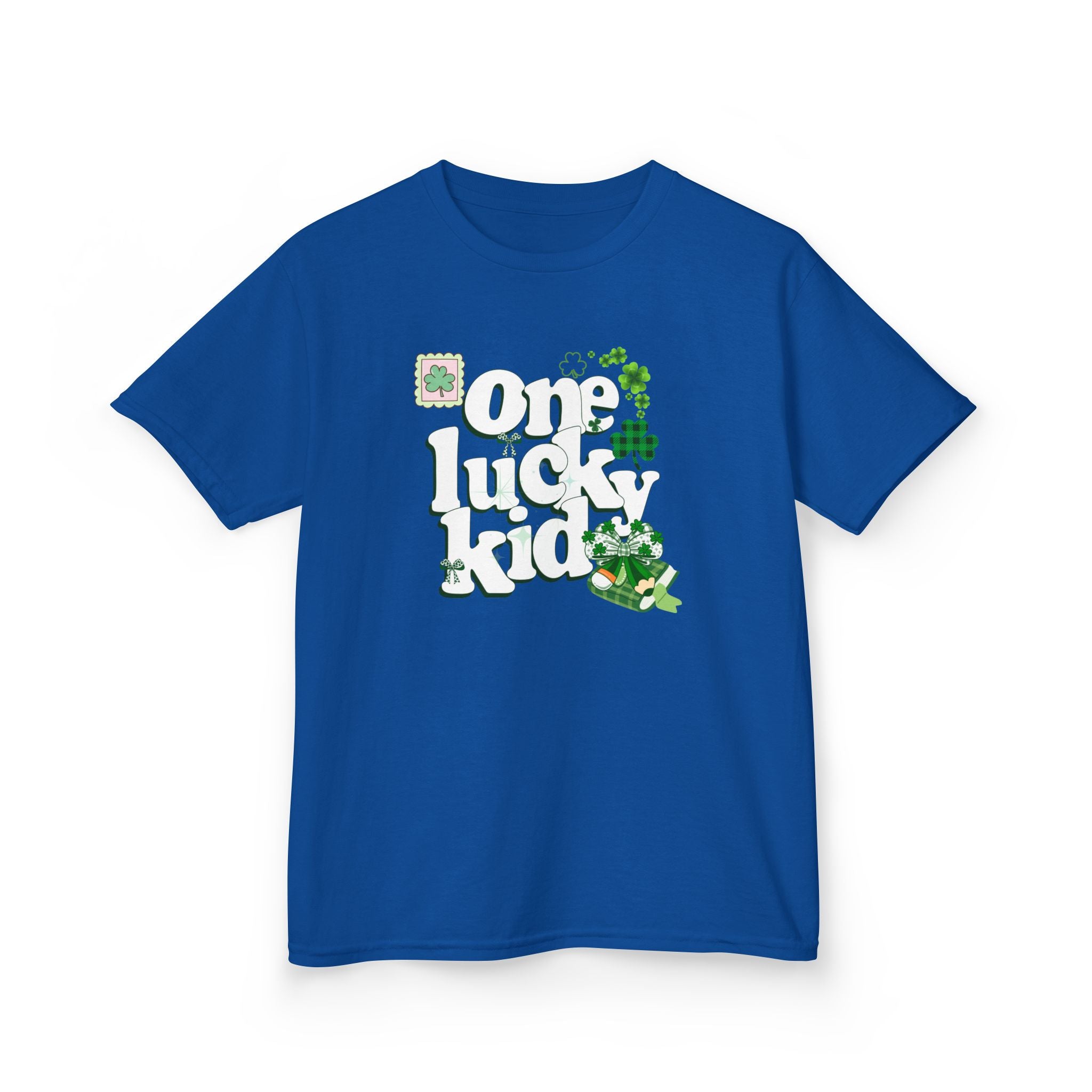 Kids Tee — "One Lucky Kid" Shamrock St. Patrick’s Day Shirt