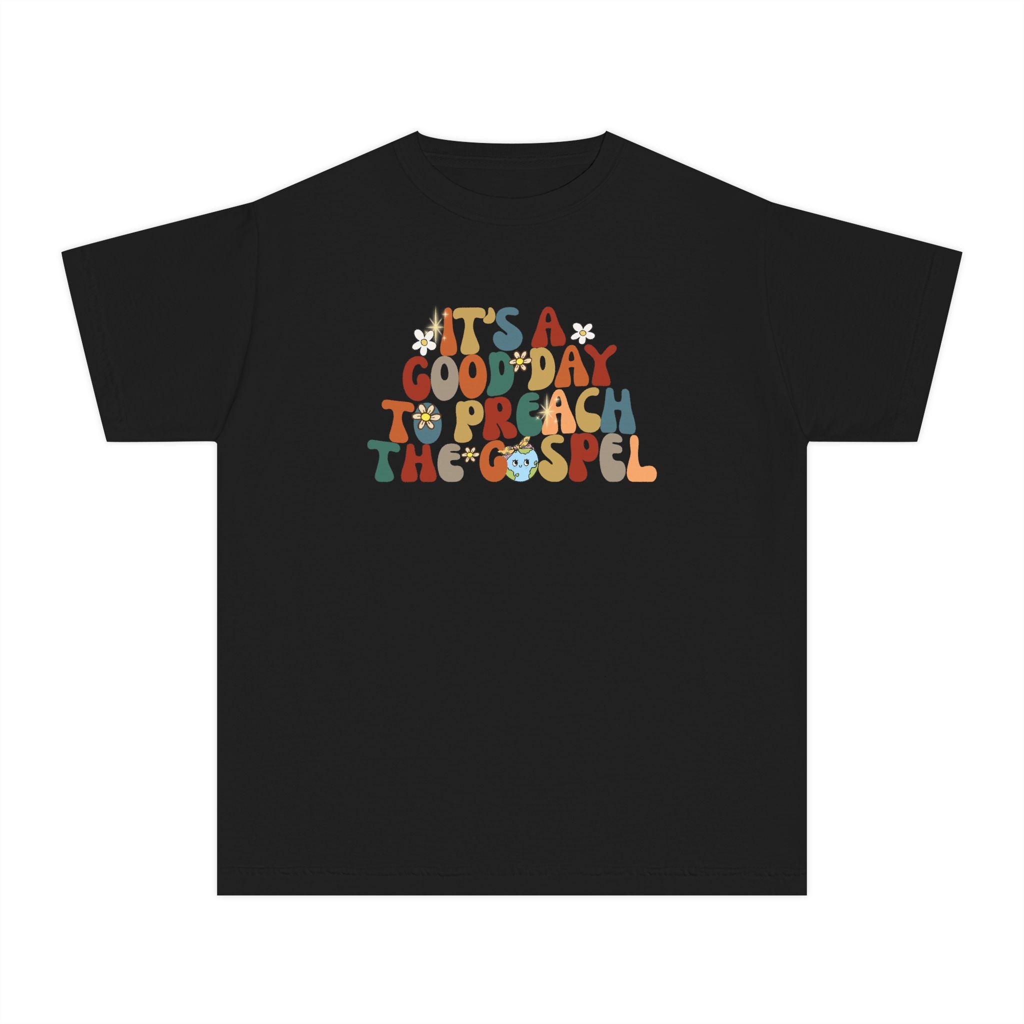 Youth Tee — "It's a Good Day to Preach the Gospel" Retro Faith Shirt