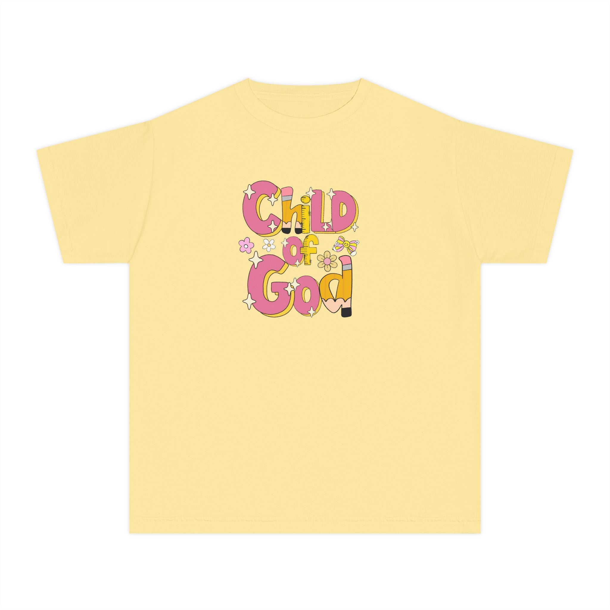 Child of God Youth Tee — Cute Floral Faith T-Shirt
