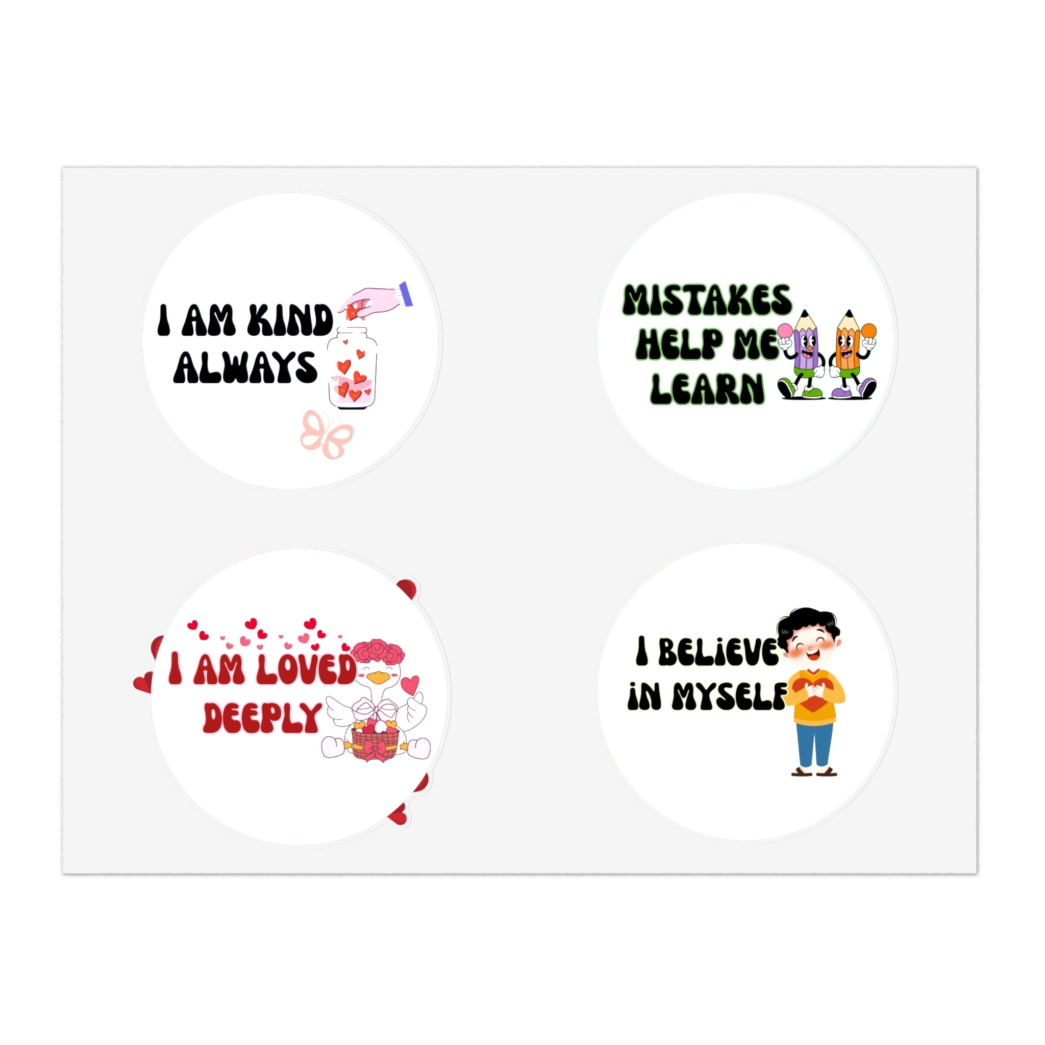 Affirmation Sticker Sheet — Positive Self‑Talk Motivational Decals