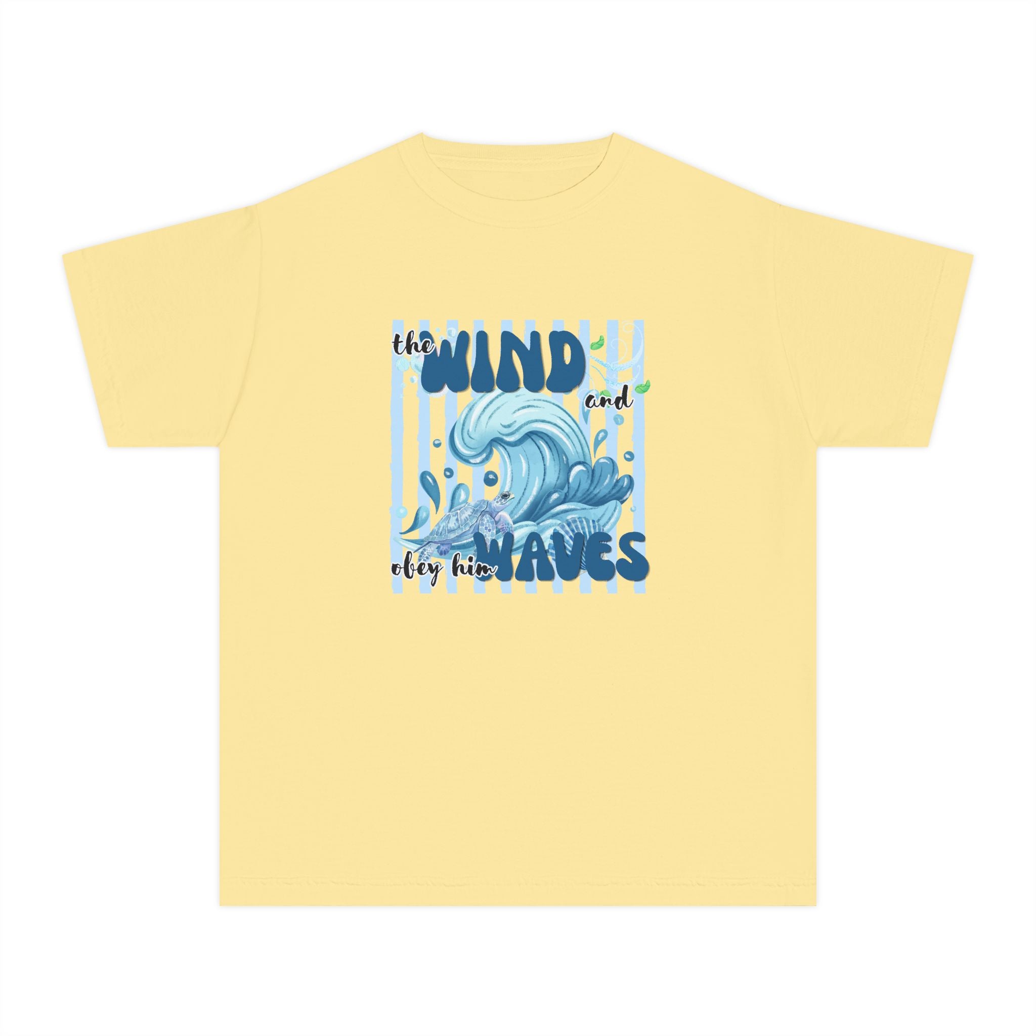 Youth Tee — "The Wind and Waves" Surf Wave Graphic Tee