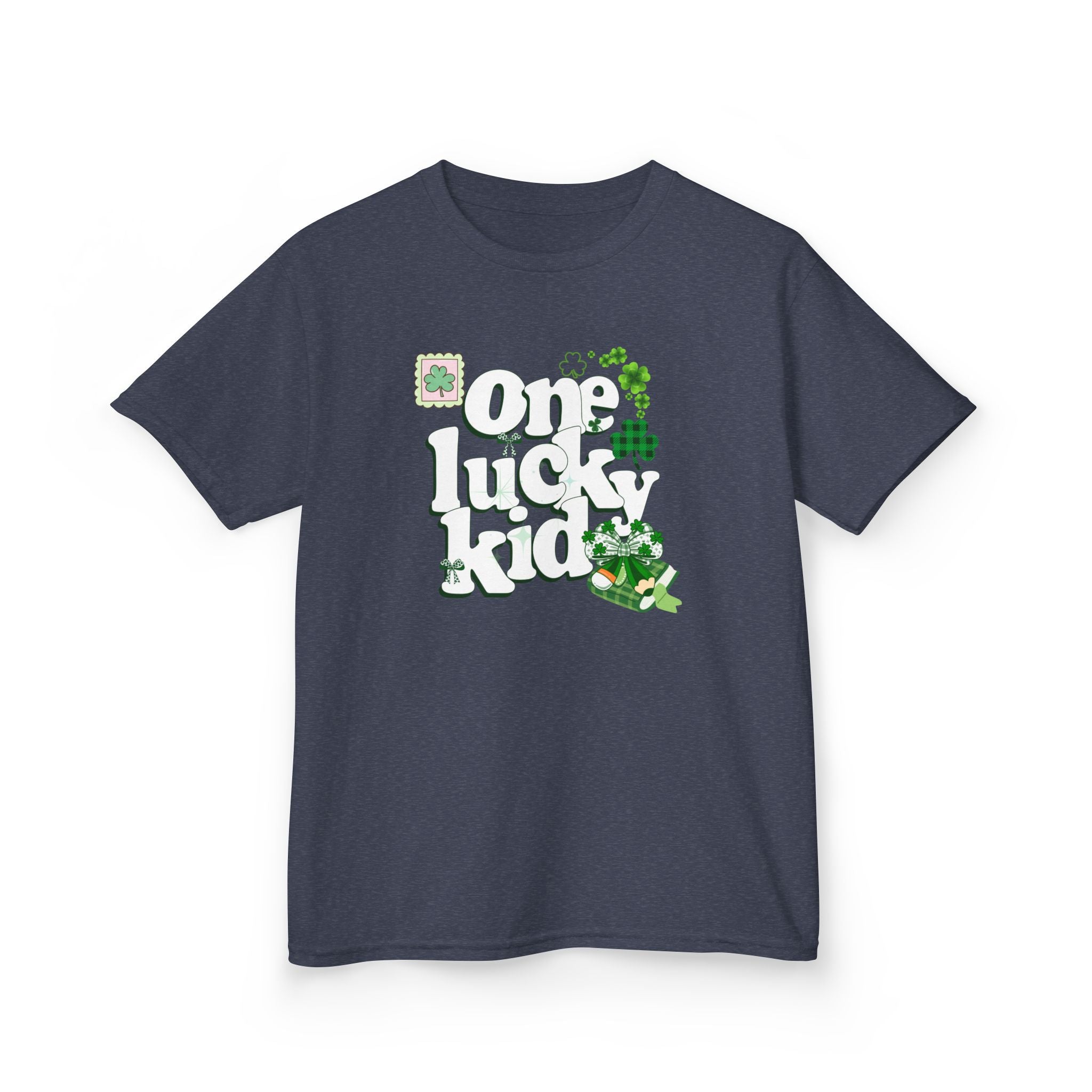Kids Tee — "One Lucky Kid" Shamrock St. Patrick’s Day Shirt