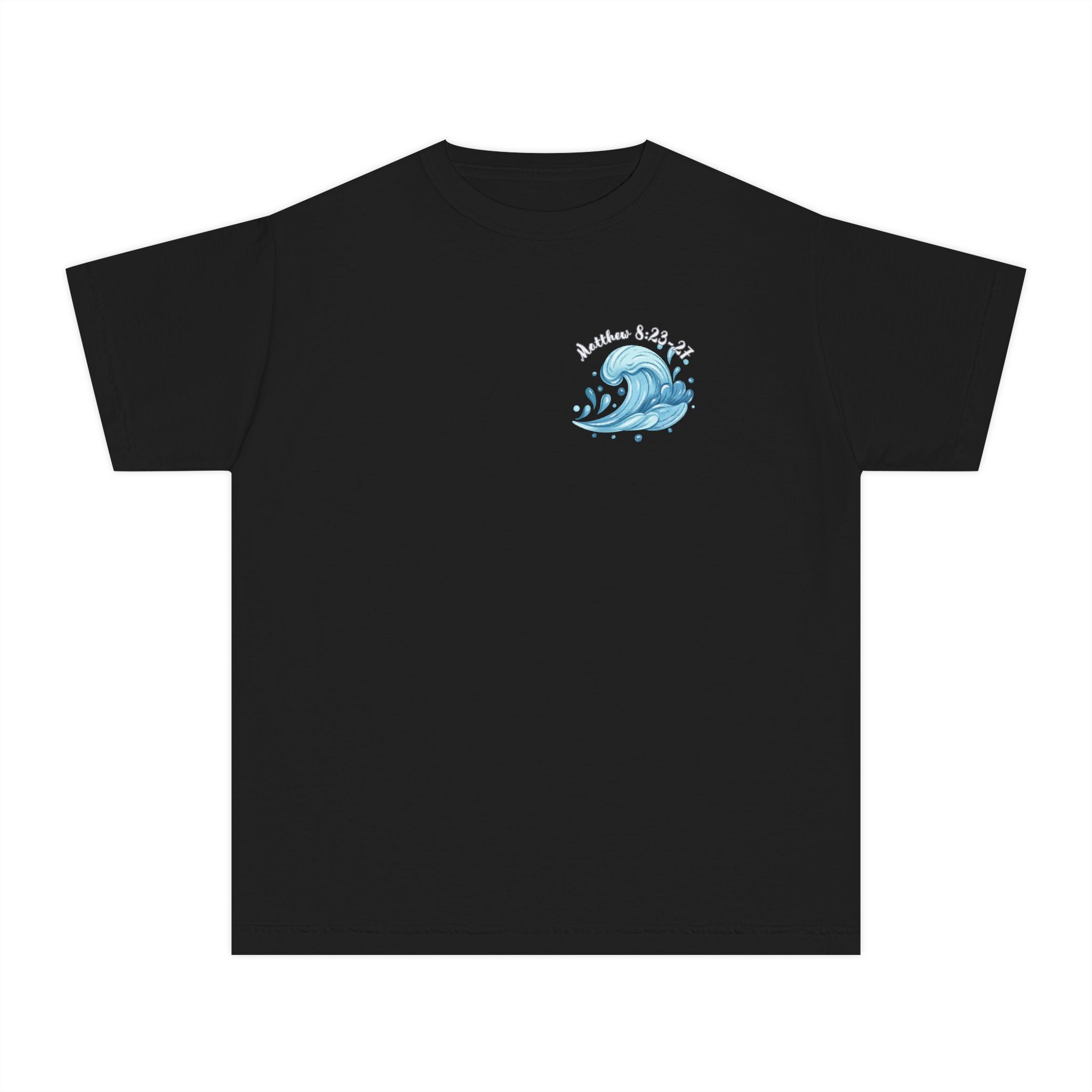 Youth Tee — "The Wind and Waves" Surf Wave Graphic Shirt (Kids Coastal Summer Tee)