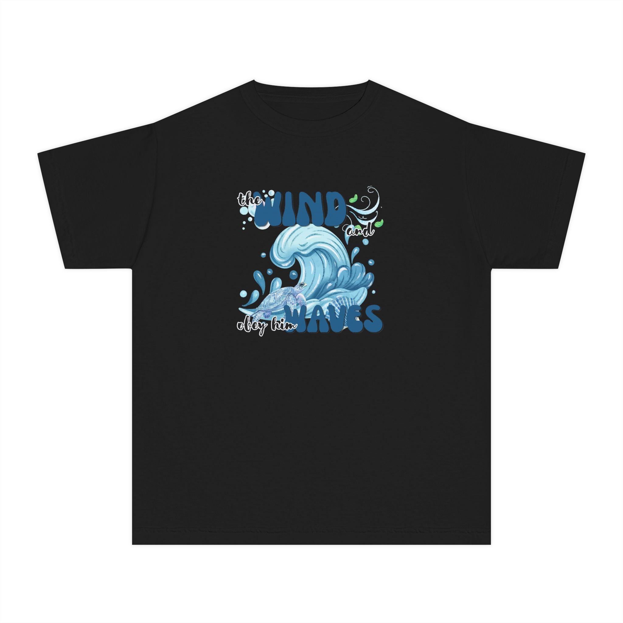 Youth Tee — "The Wind and Waves" Surf Wave Graphic Shirt