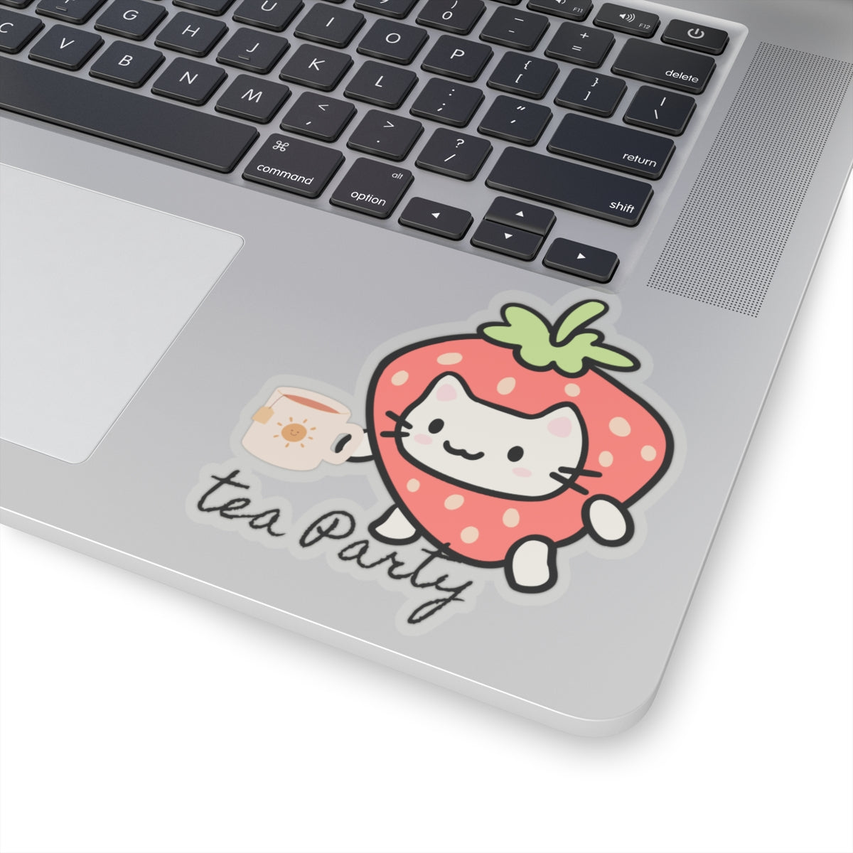 Strawberry Cat Teaparty Kiss-Cut Stickers