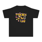 Rejoice in the Lord - Preppy pencil alphabet christian tee