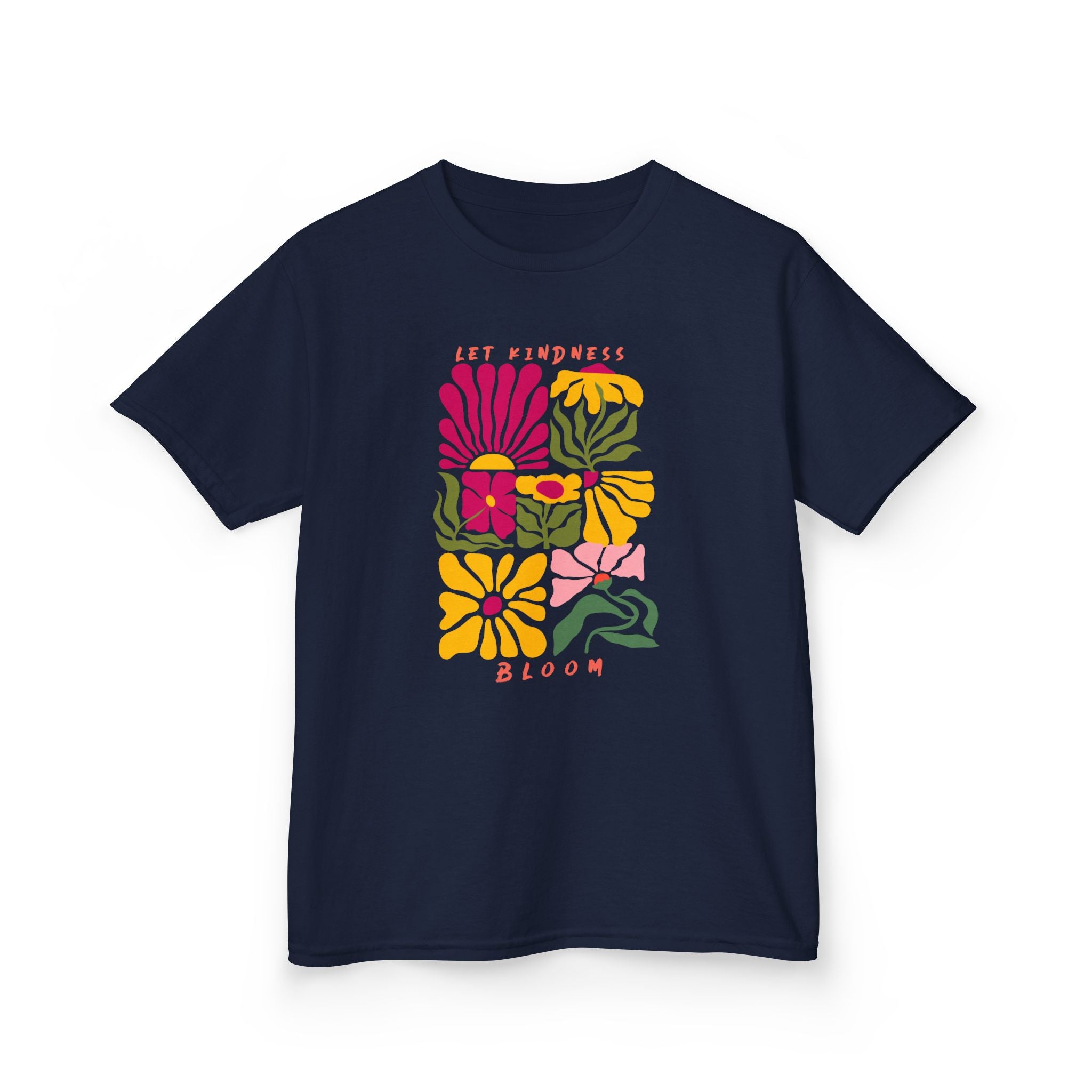 Kids T-Shirt — Let Kindness Bloom Floral Graphic Tee