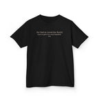 Kids Tee — "For God So Loved the World" Christian Scripture Shirt