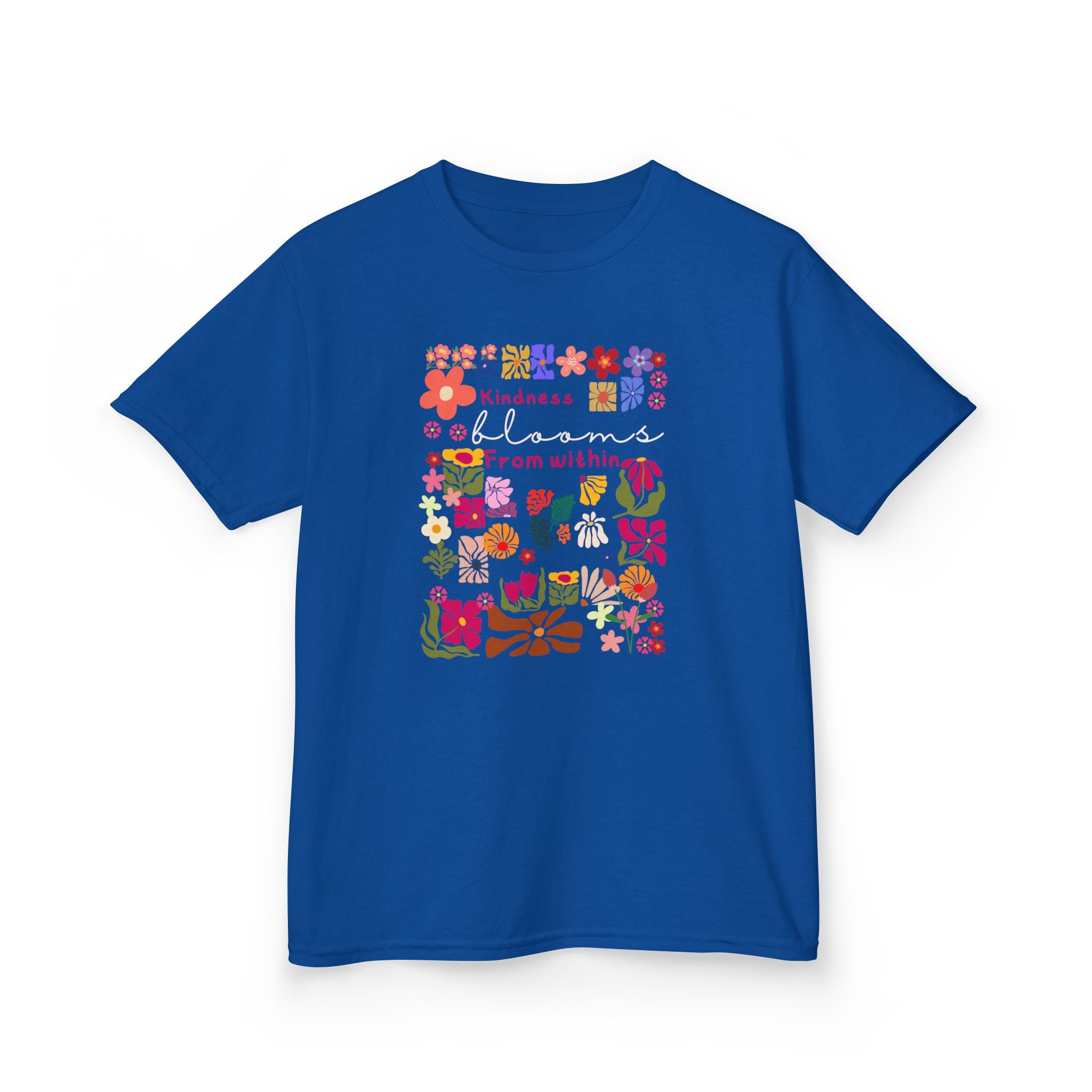 Kids Tee — Colorful Floral Garden "Bloom from Within" Shirt