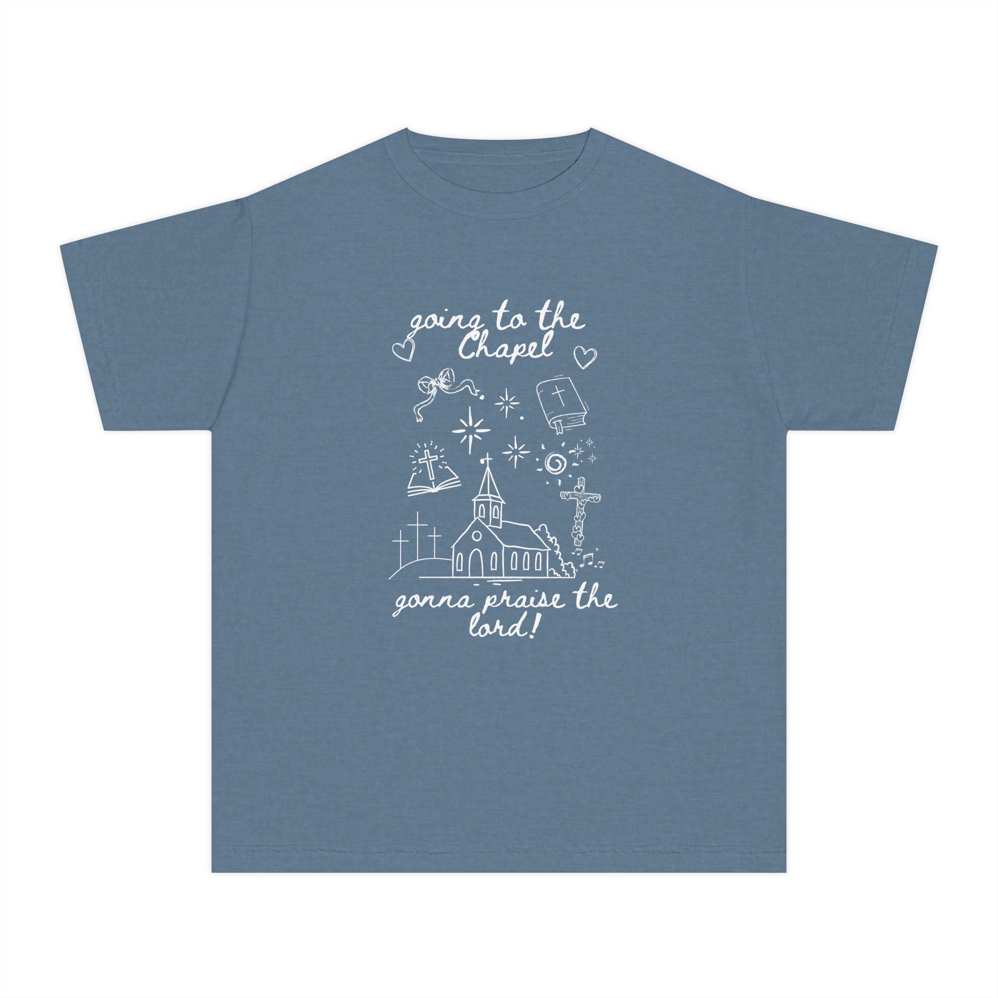 Youth Tee — "Gonna Praise the Lord" Chapel Graphic Kids T-Shirt