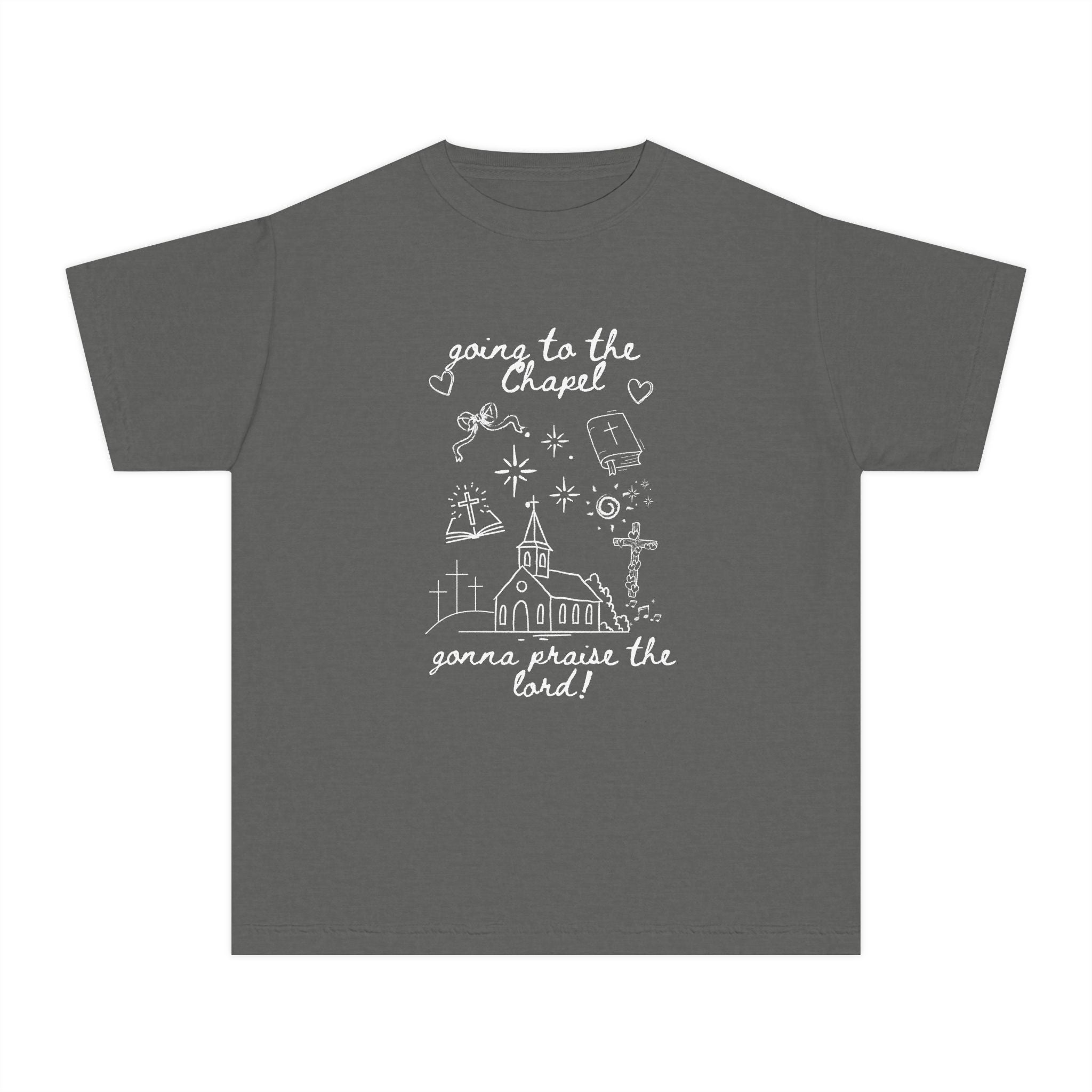 Youth Tee — "Gonna Praise the Lord" Chapel Graphic Kids T-Shirt