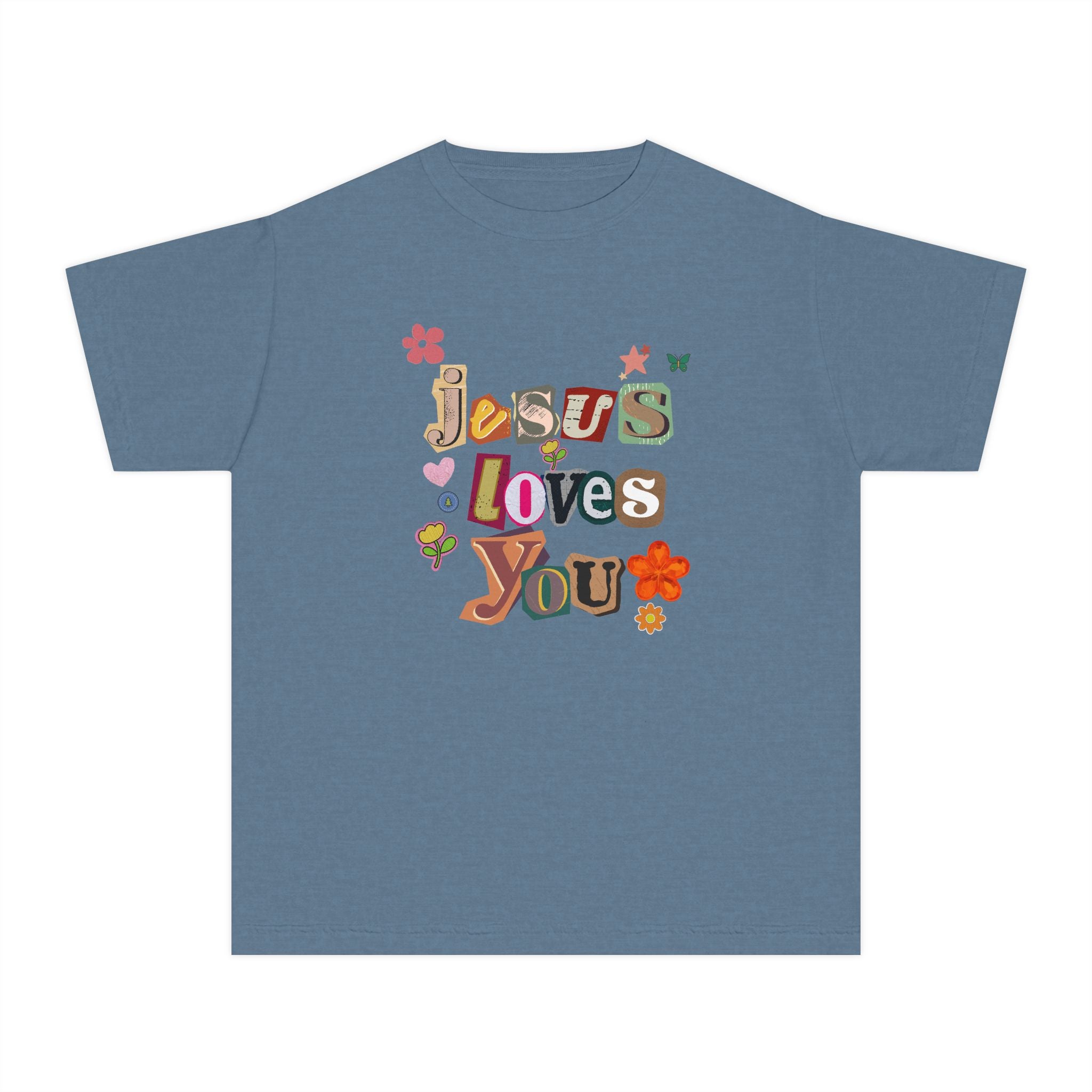 Kids "Jesus Loves You" Retro Floral Tee