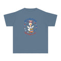 Youth Tee — American By Birth, Christian By Grace Patriotic July 4th Drum Bear Design