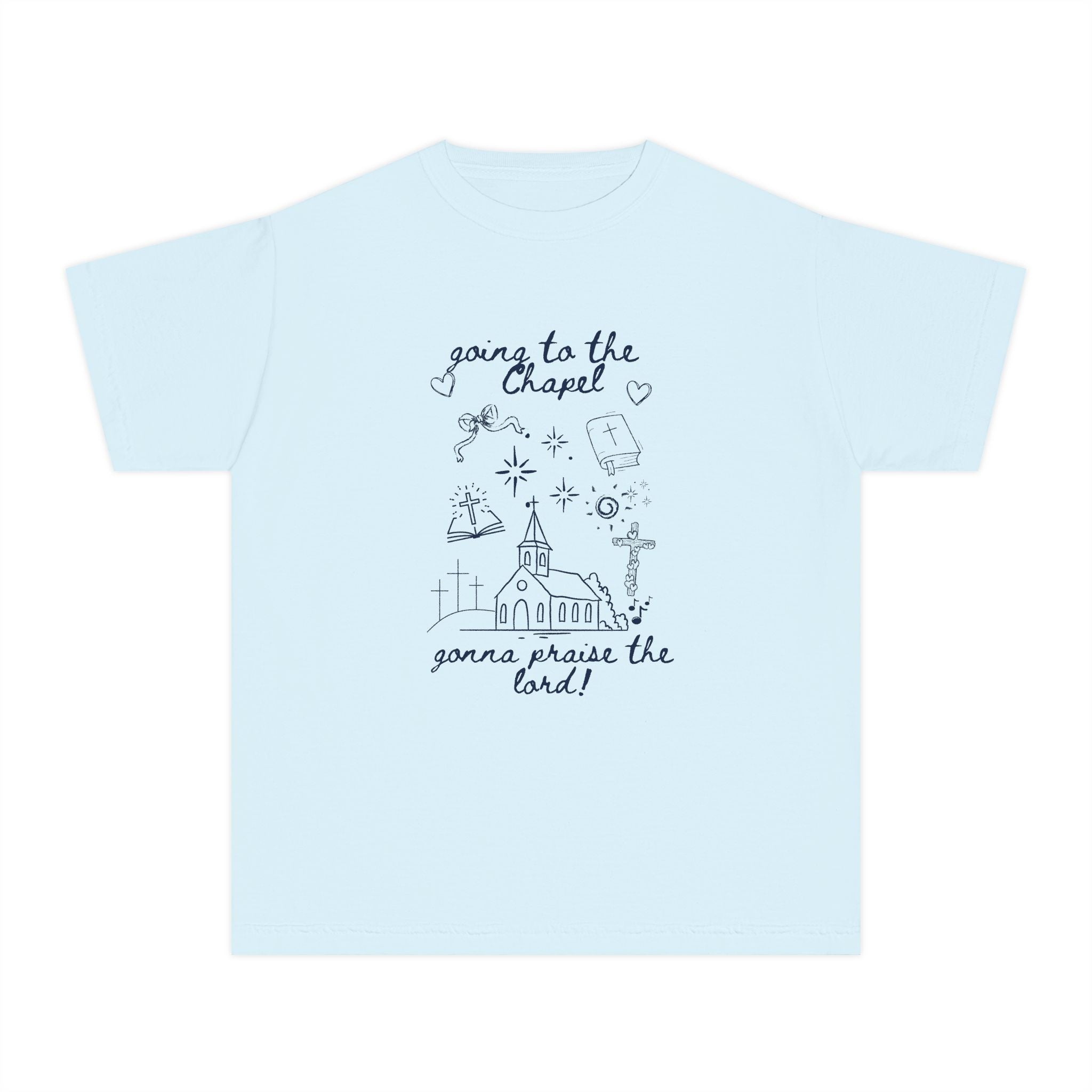 Youth Tee — "Gonna Praise the Lord" Chapel Graphic Kids T-Shirt