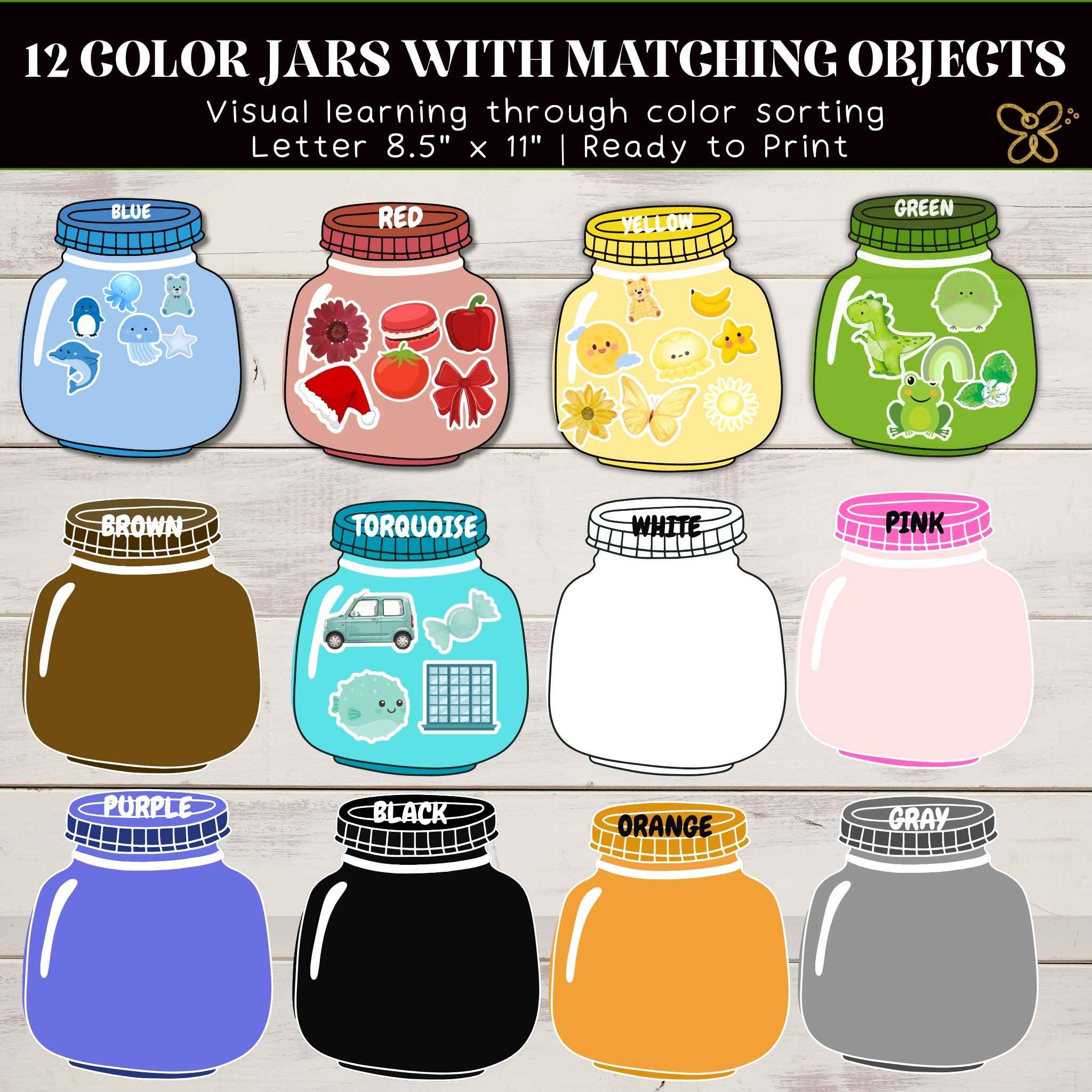 Toddler Color Matching Game, Toddler Color Printable