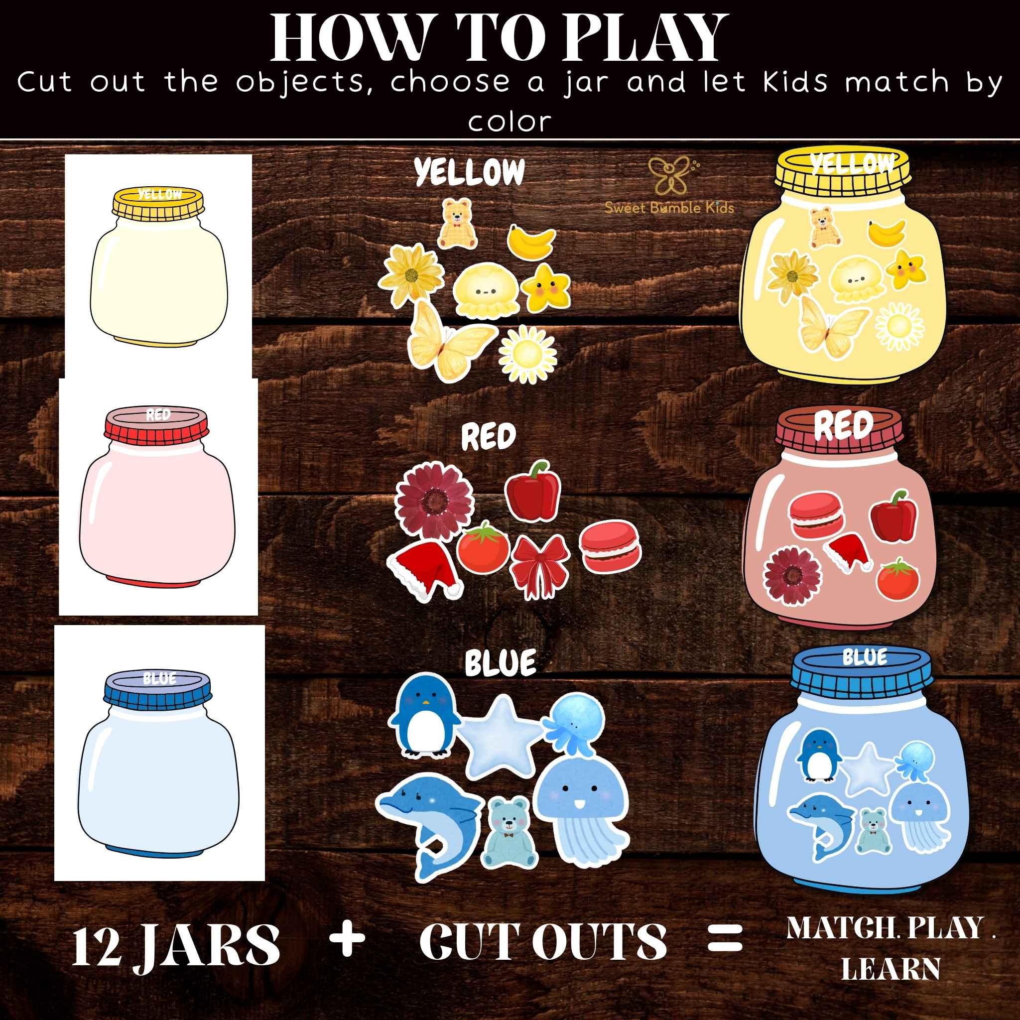 Toddler Color Matching Game, Toddler Color Printable