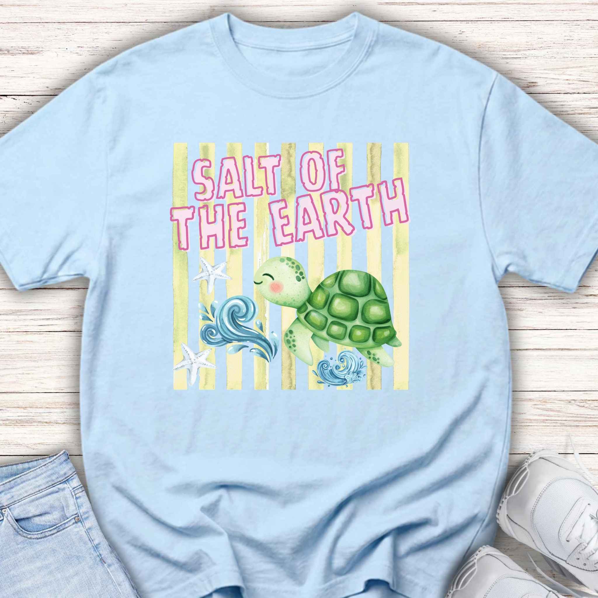 Youth Tee — “Salt of the Earth” Turtle & Waves Kids Graphic Shirt