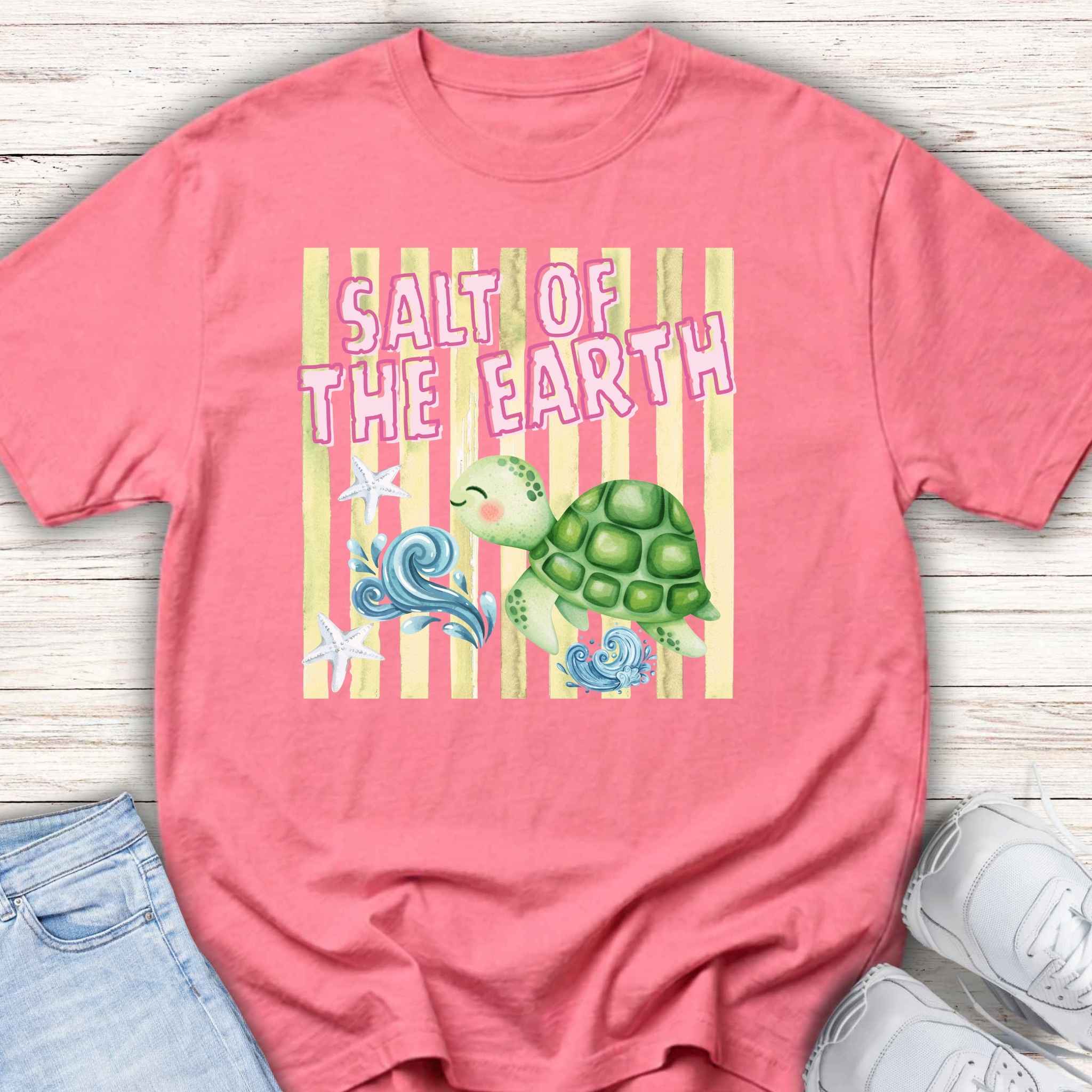 Youth Tee — “Salt of the Earth” Turtle & Waves Kids Graphic Shirt