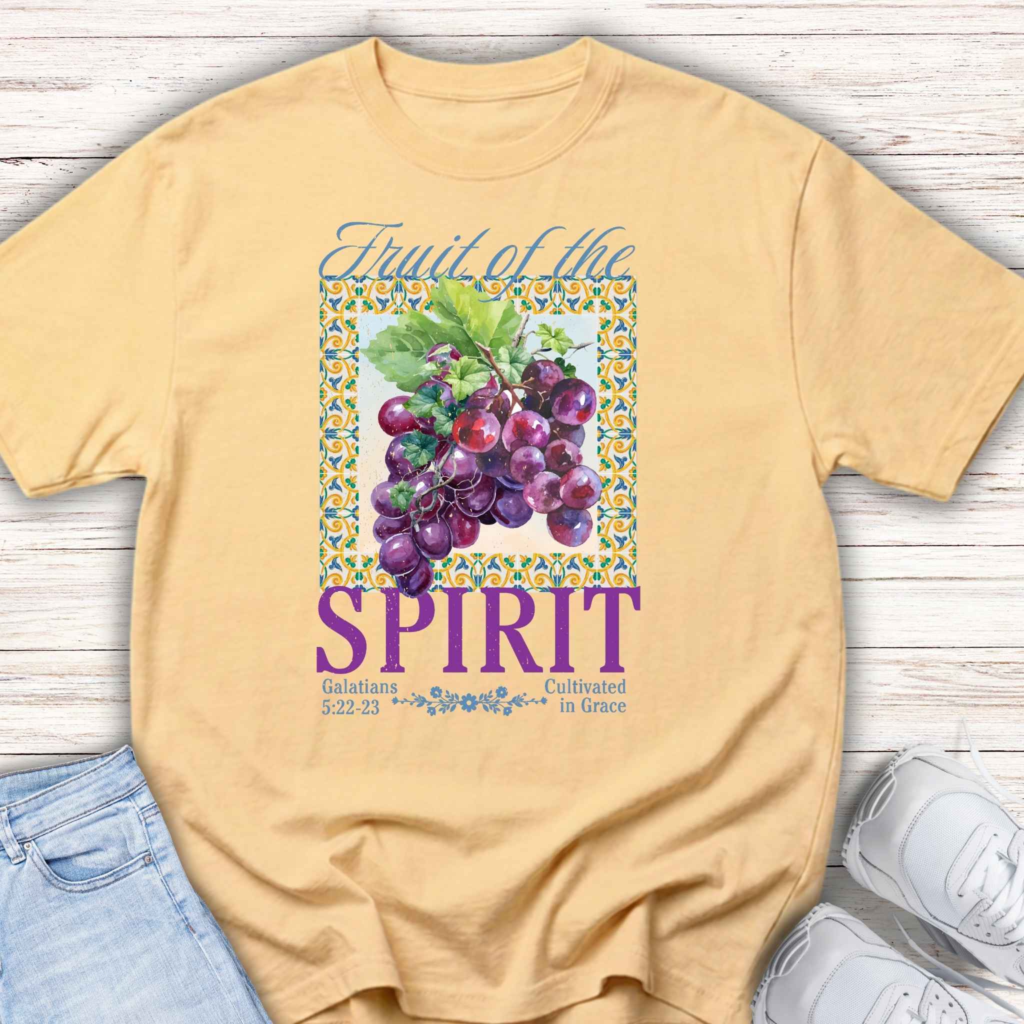Youth Tee — "Fruit of the Spirit" Grapes Shirt