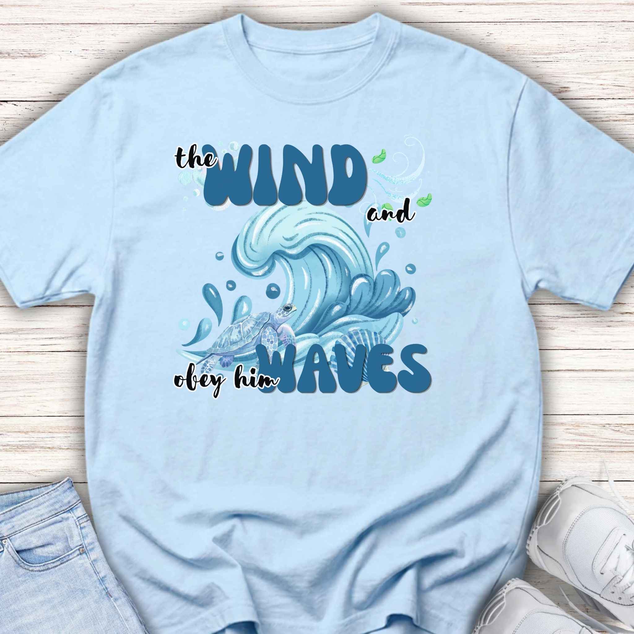 Youth Tee — "The Wind and Waves" Surf Wave Graphic Shirt