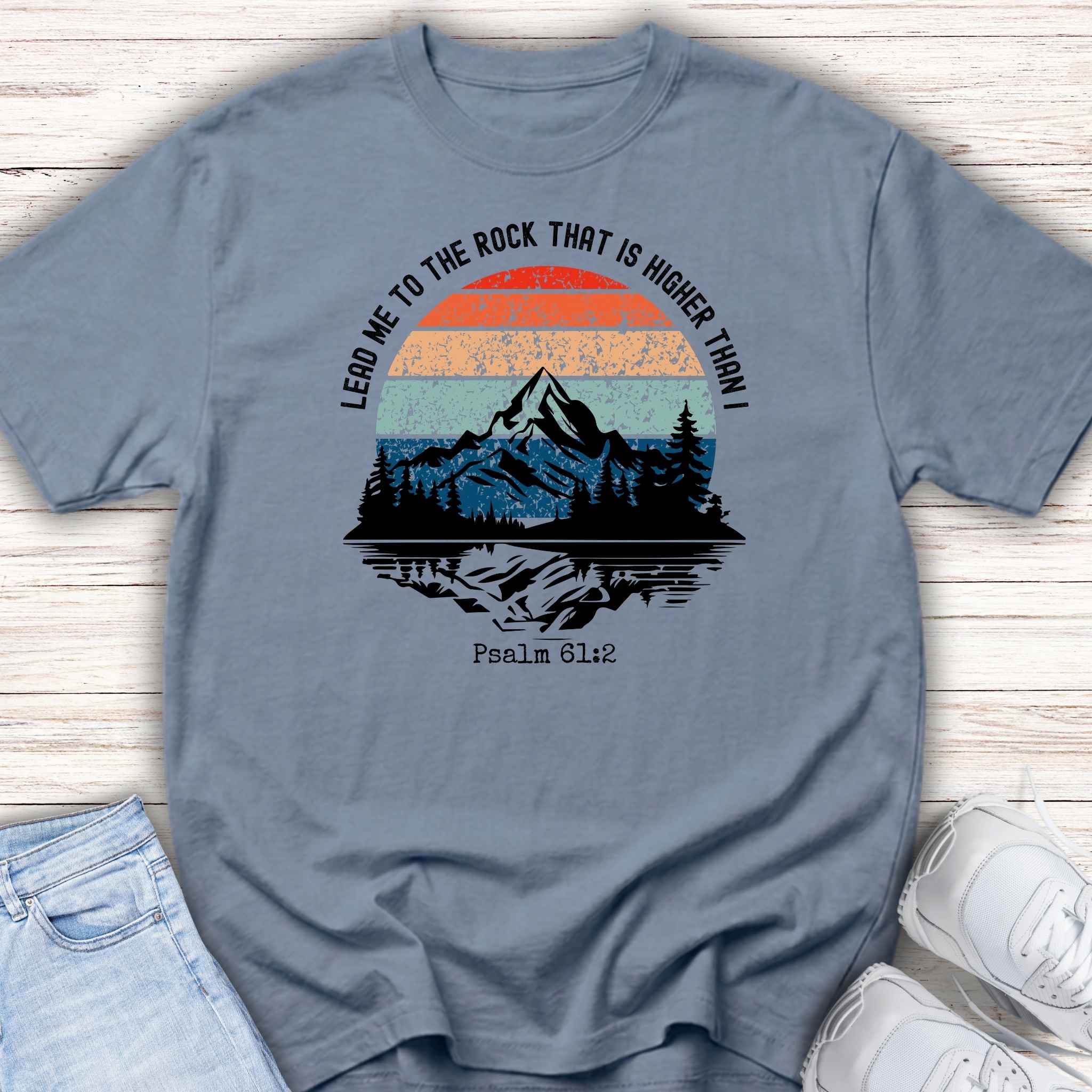 Youth Tee - Retro Mountain Faith Tee
