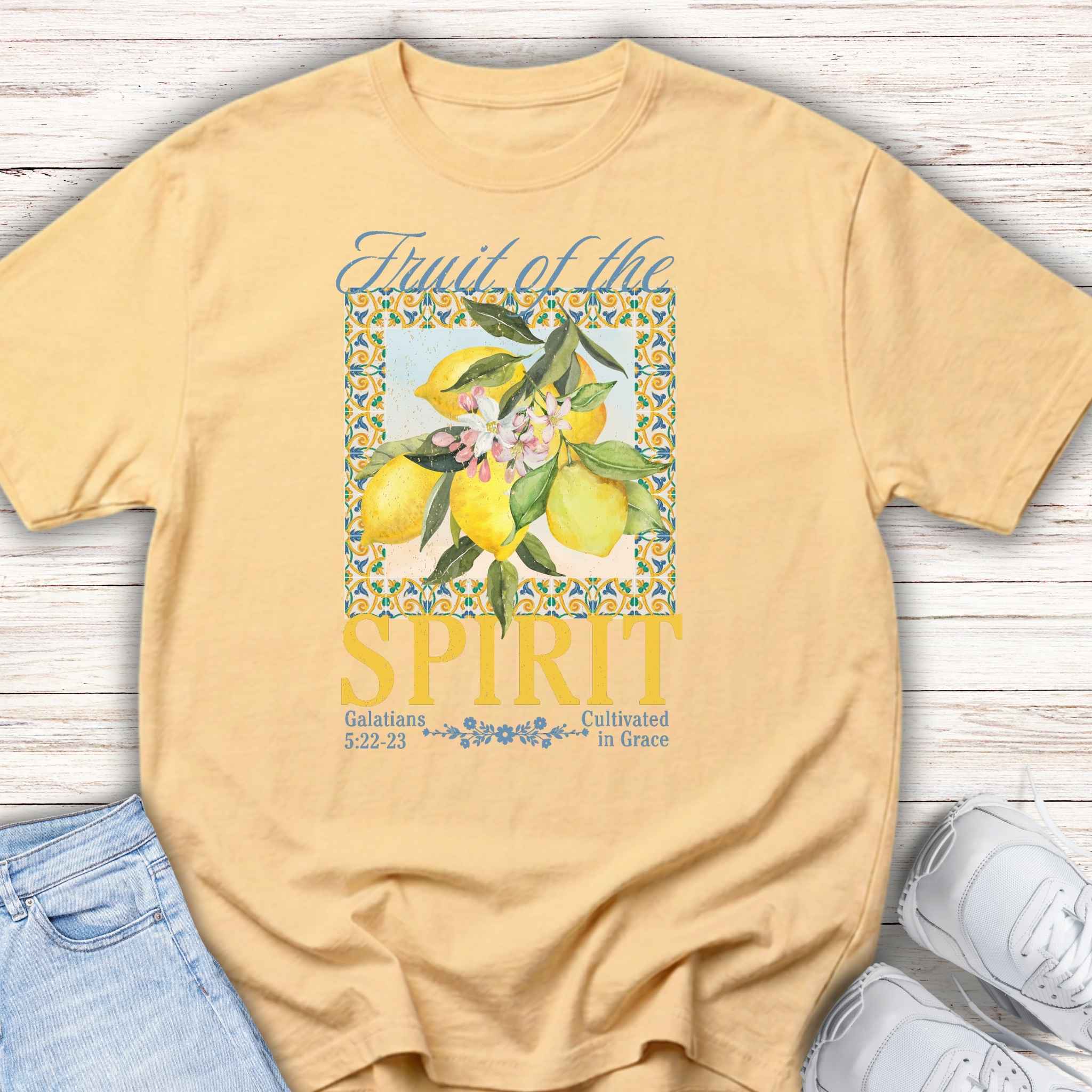 Youth Lemon Floral 'Fruit of the Spirit' Tee