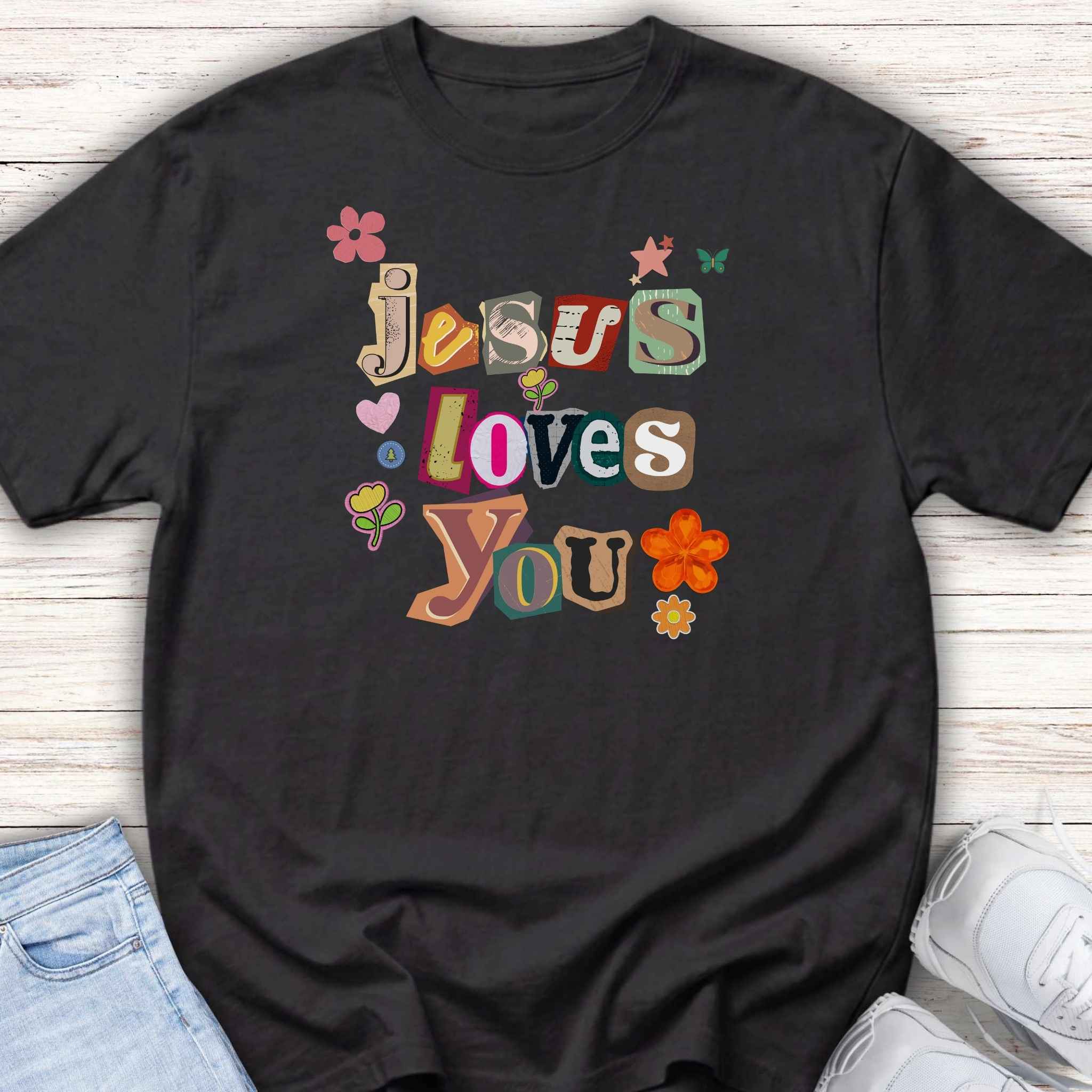 Kids "Jesus Loves You" Retro Floral Tee