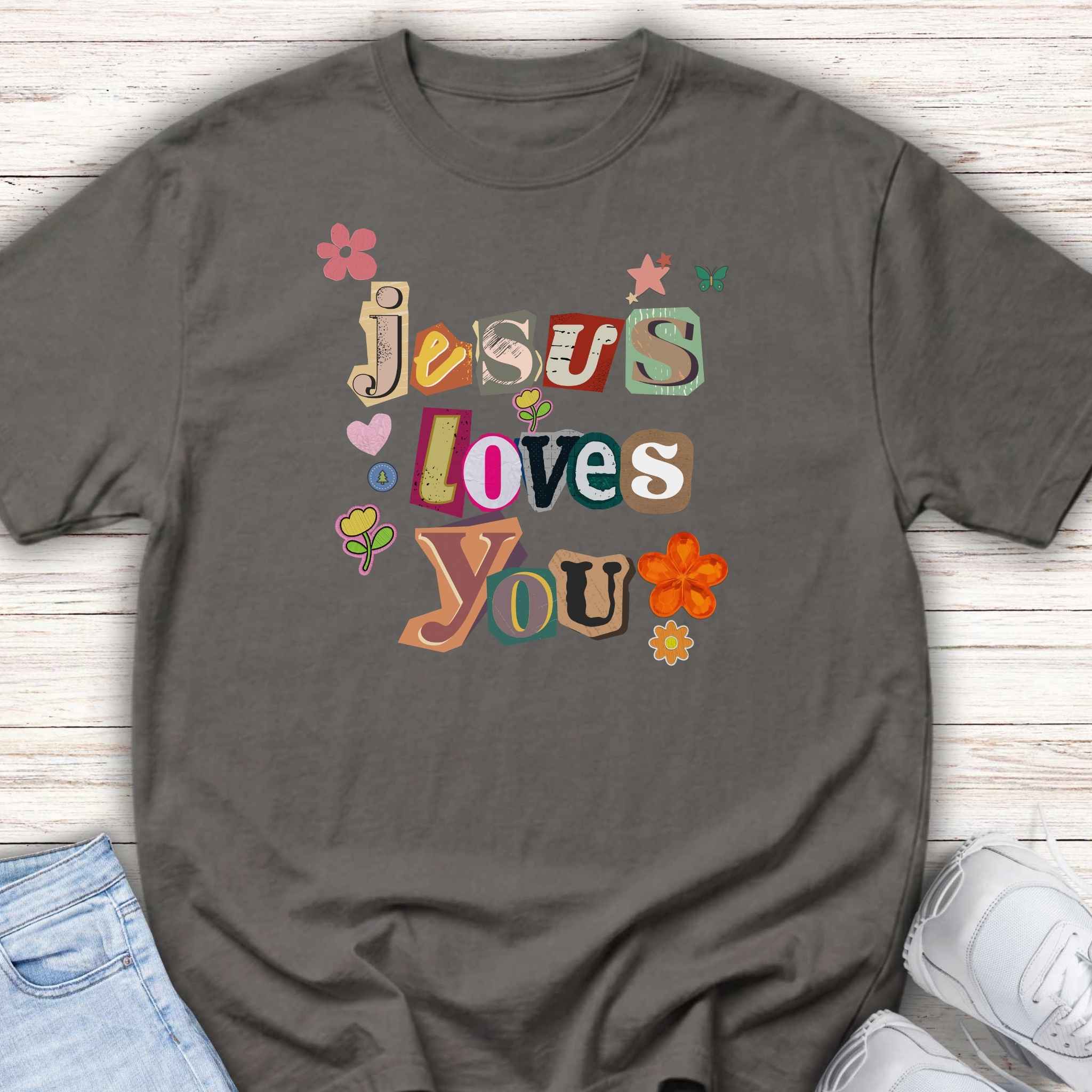 Kids "Jesus Loves You" Retro Floral Tee