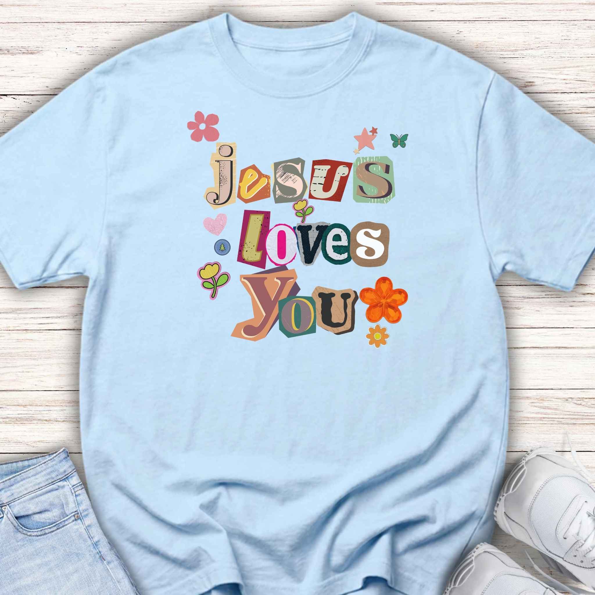 Kids "Jesus Loves You" Retro Floral Tee