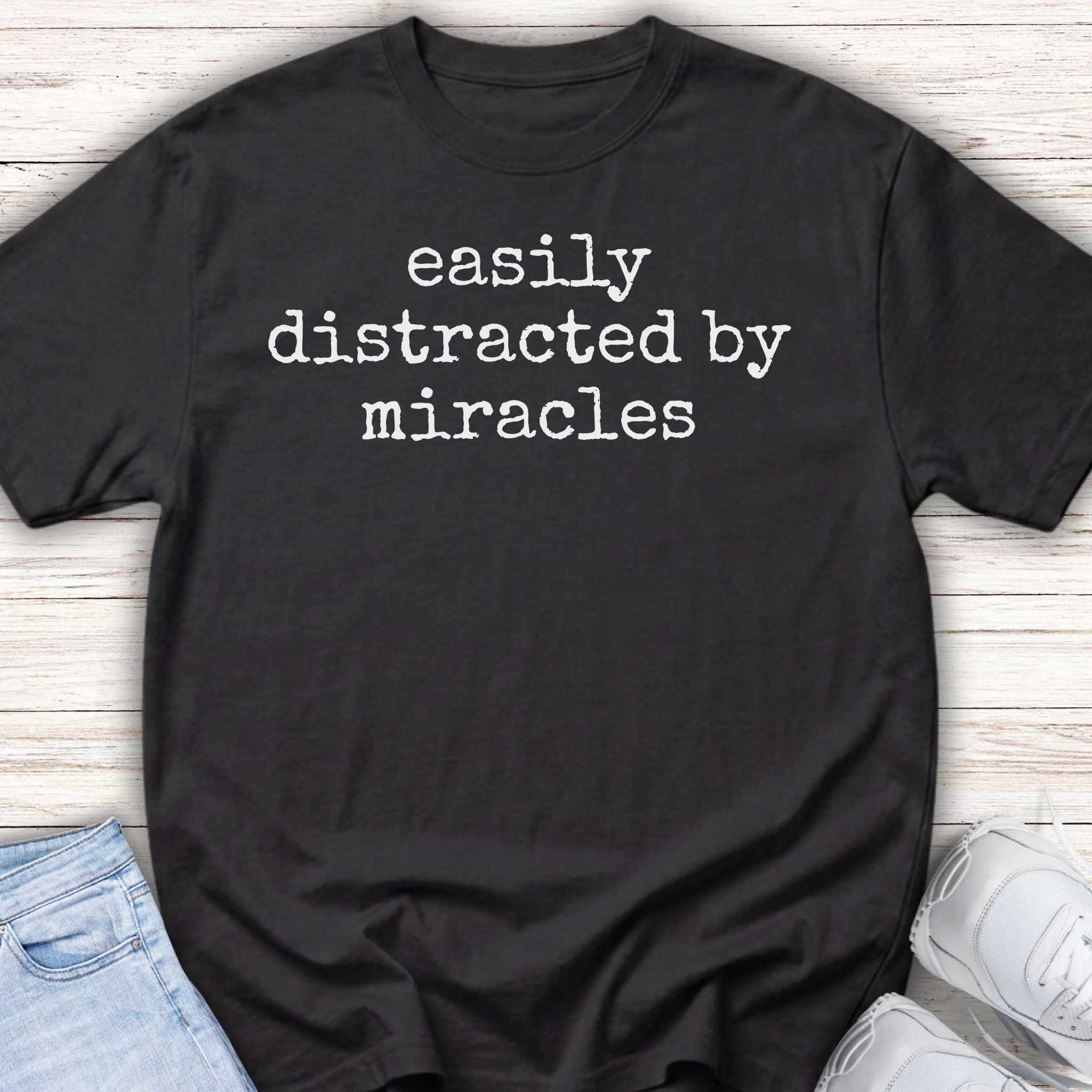Youth Tee - "easily distracted by miracles" Inspirational Kids T-Shirt