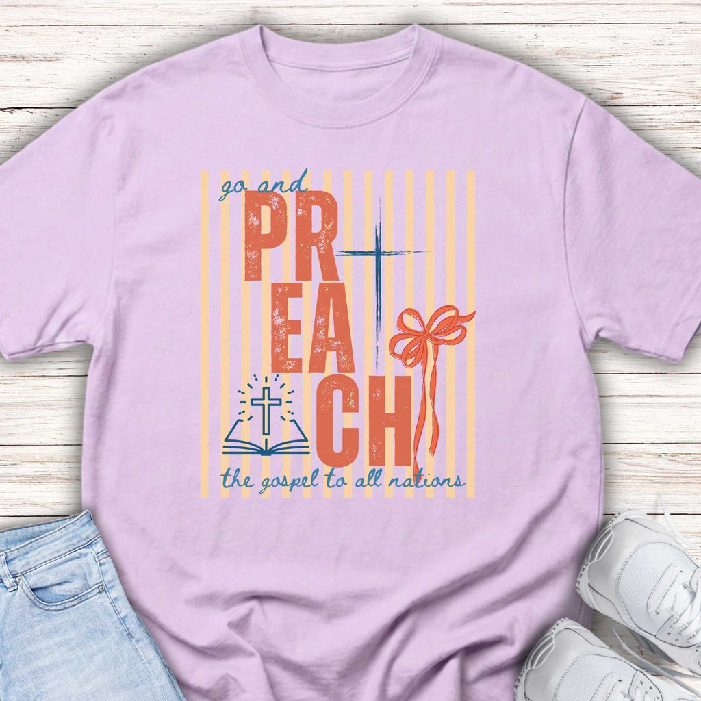 Go and preach the Gospel striped tee