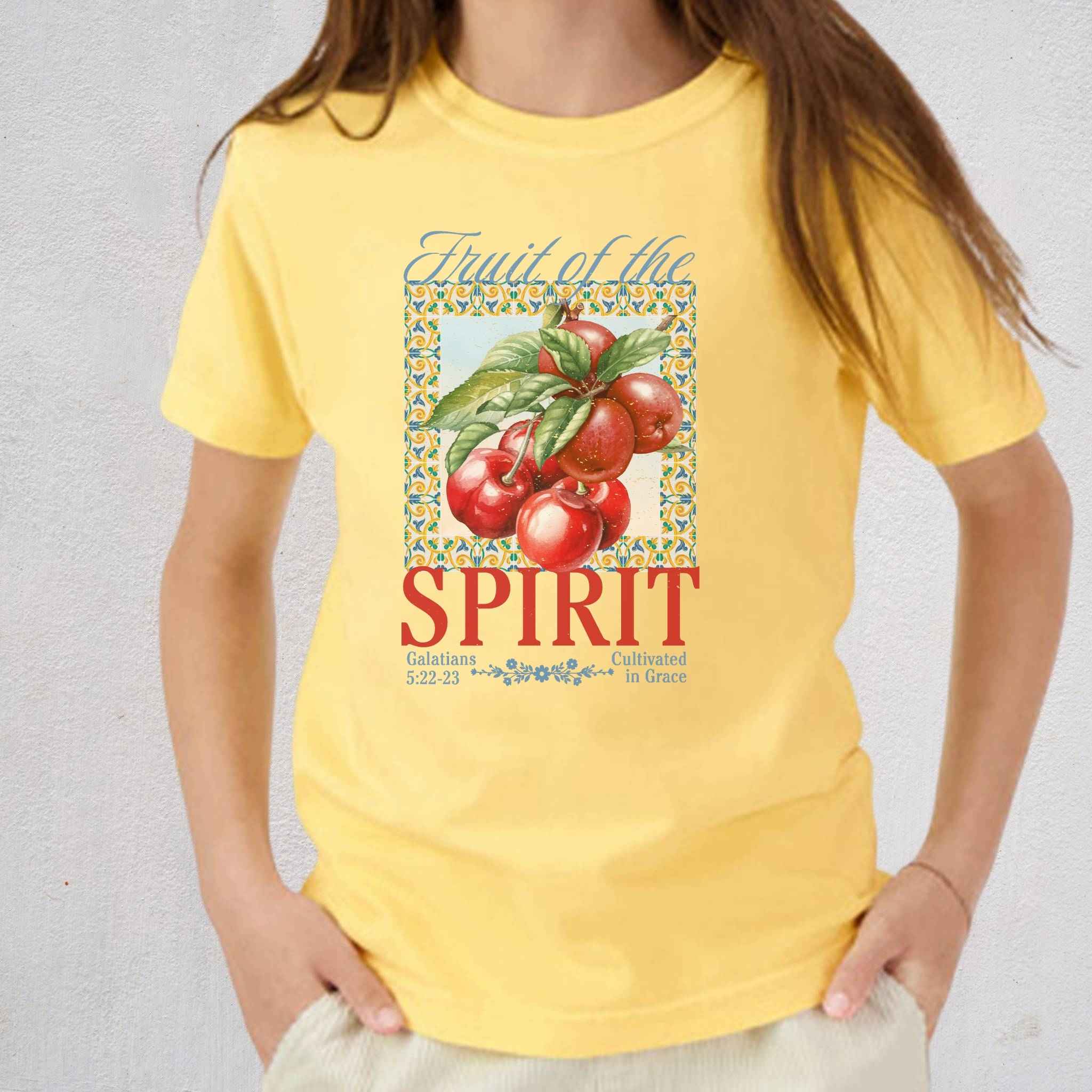 Youth Tee — Fruit of the Spirit Cherry Apple