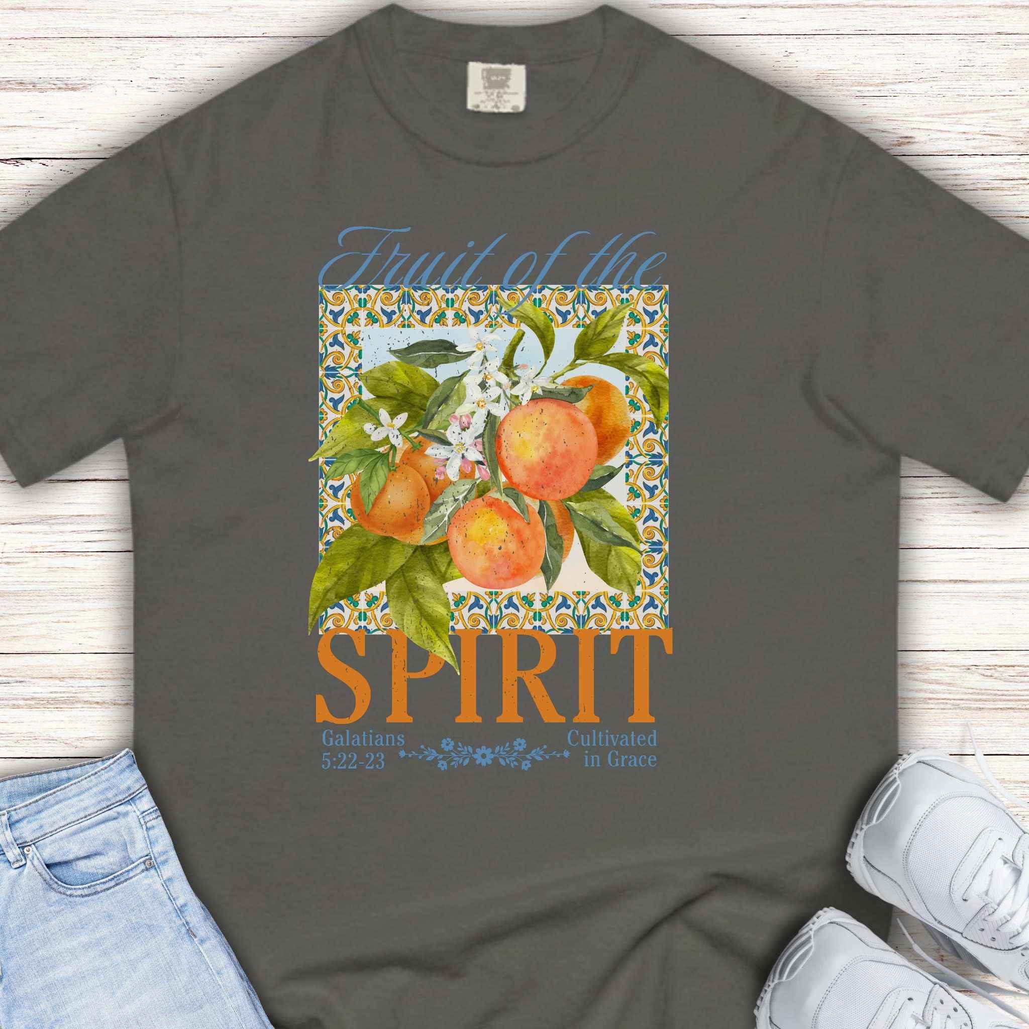 Youth Tee — "Fruit of the Spirit" orange Shirt