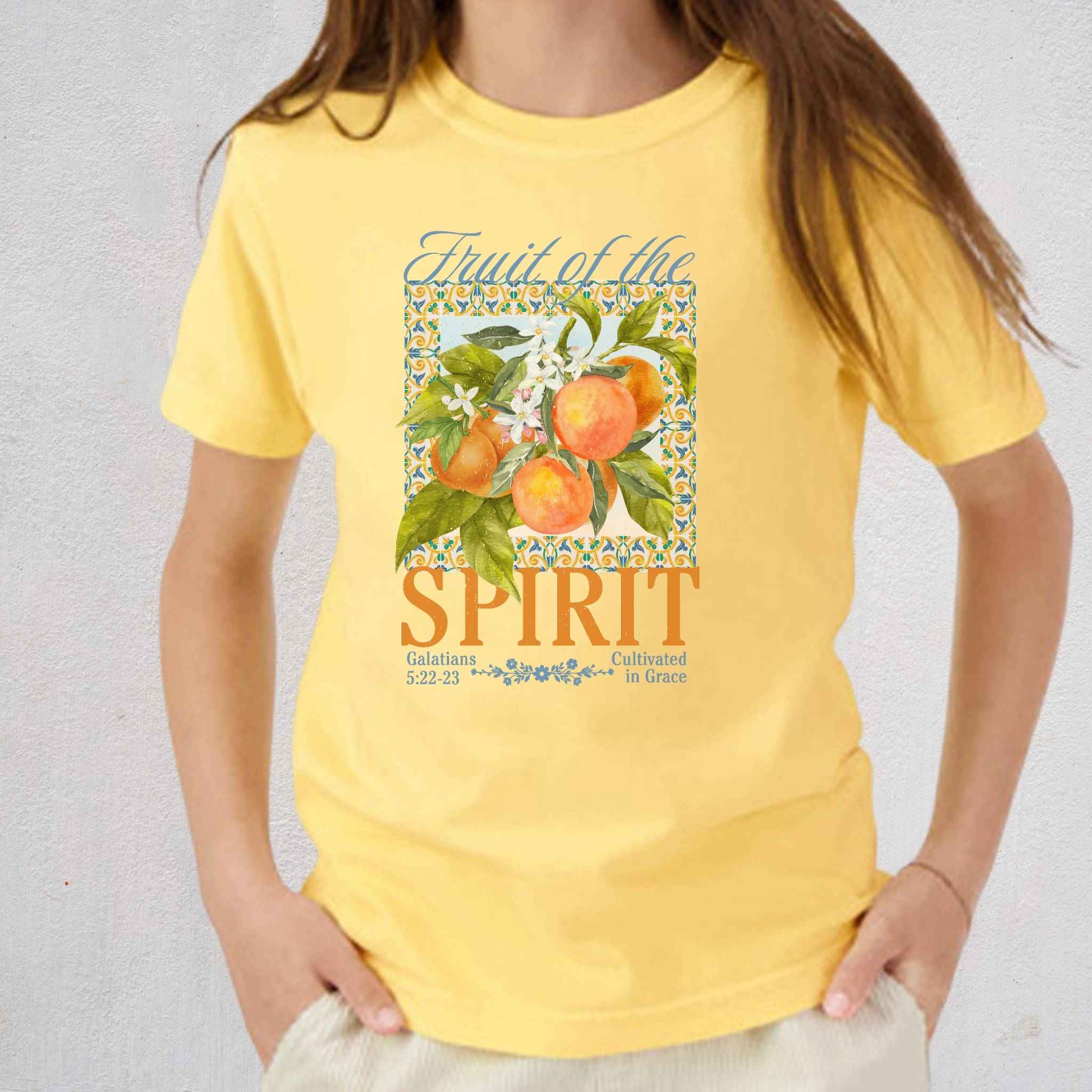 Youth Tee — "Fruit of the Spirit" orange Shirt