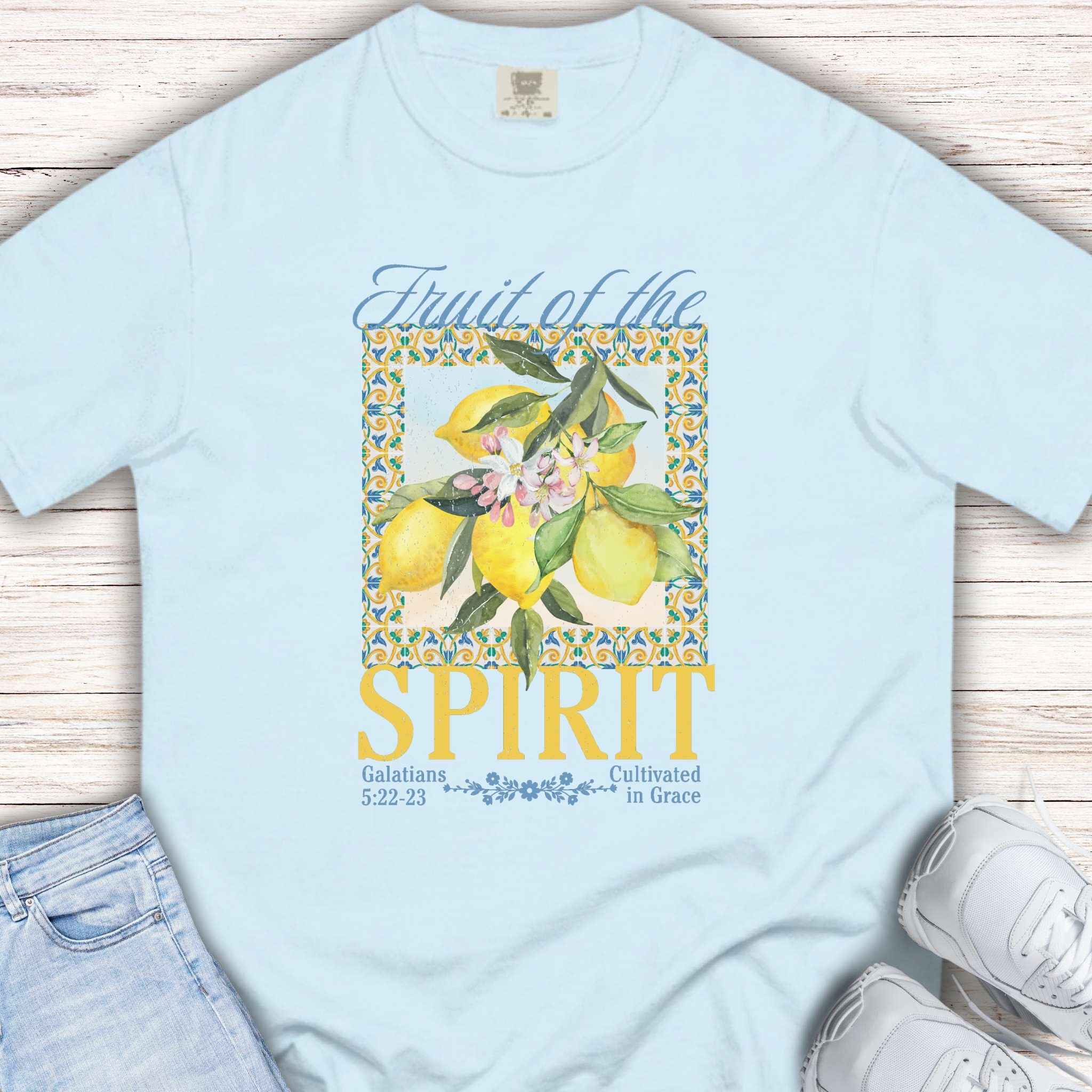 Youth Lemon Floral 'Fruit of the Spirit' Tee