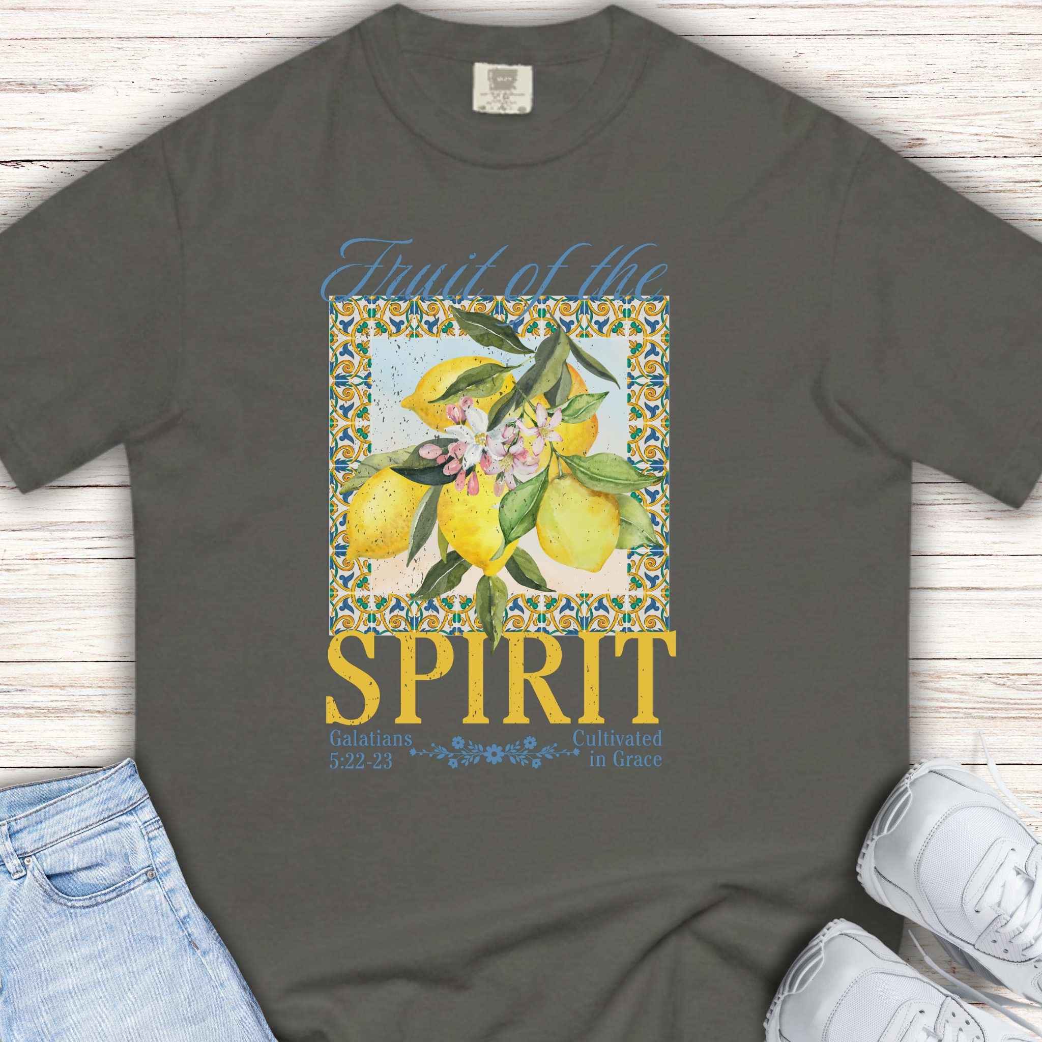 Youth Lemon Floral 'Fruit of the Spirit' Tee
