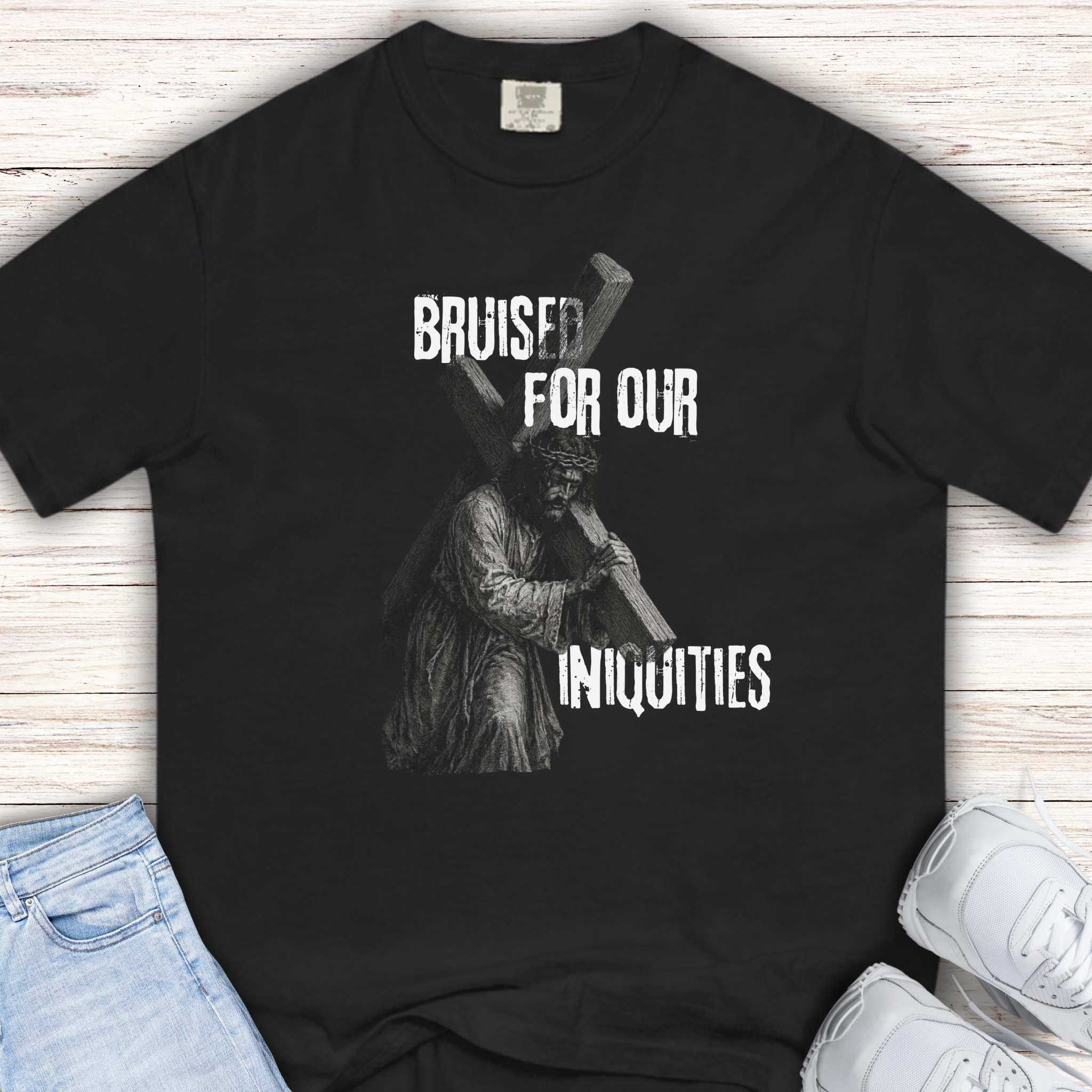 Bruised for Our Iniquities Youth Tee | Isaiah 53 Christian Shirt