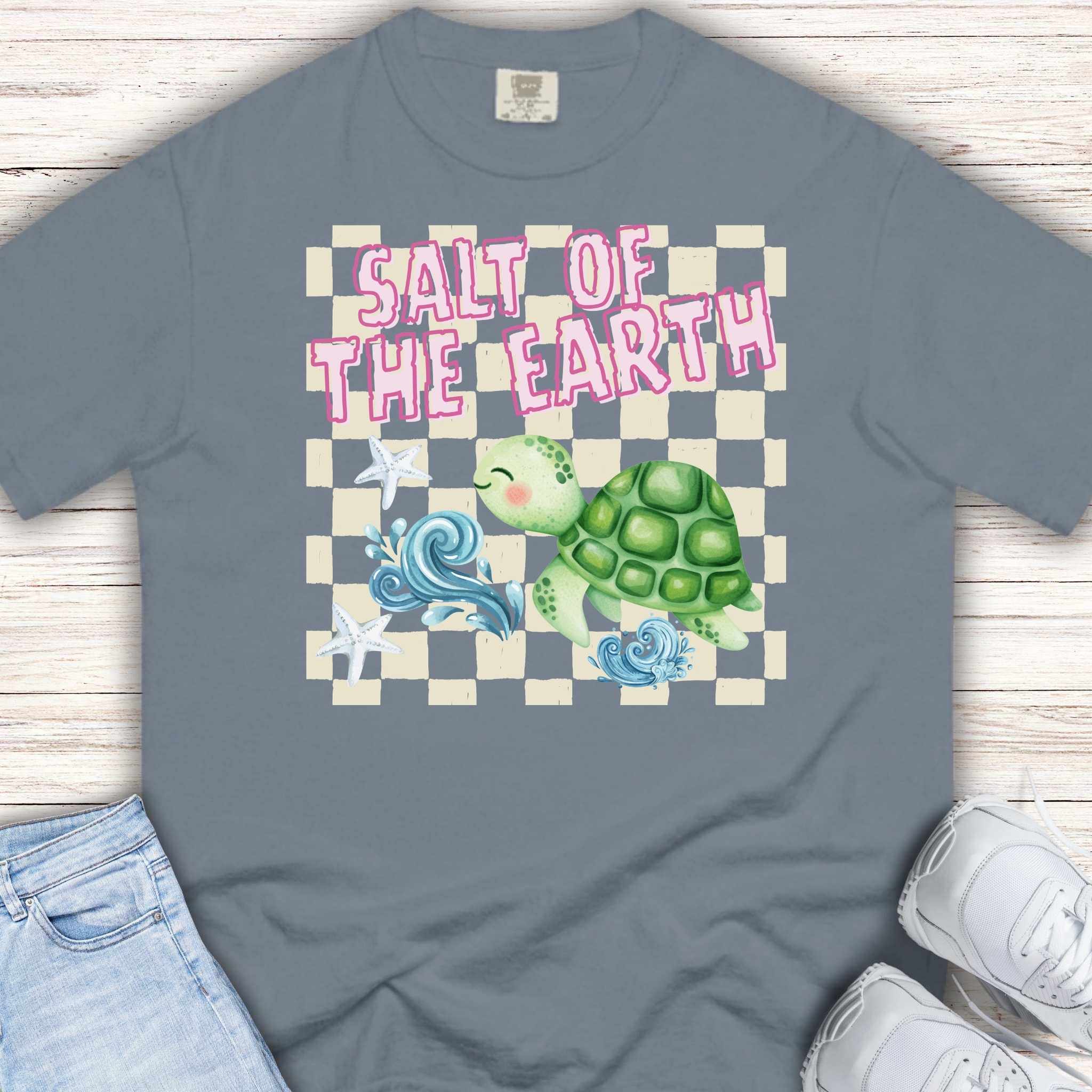 Youth Tee — "Salt of the Earth" Checkerboard Tee